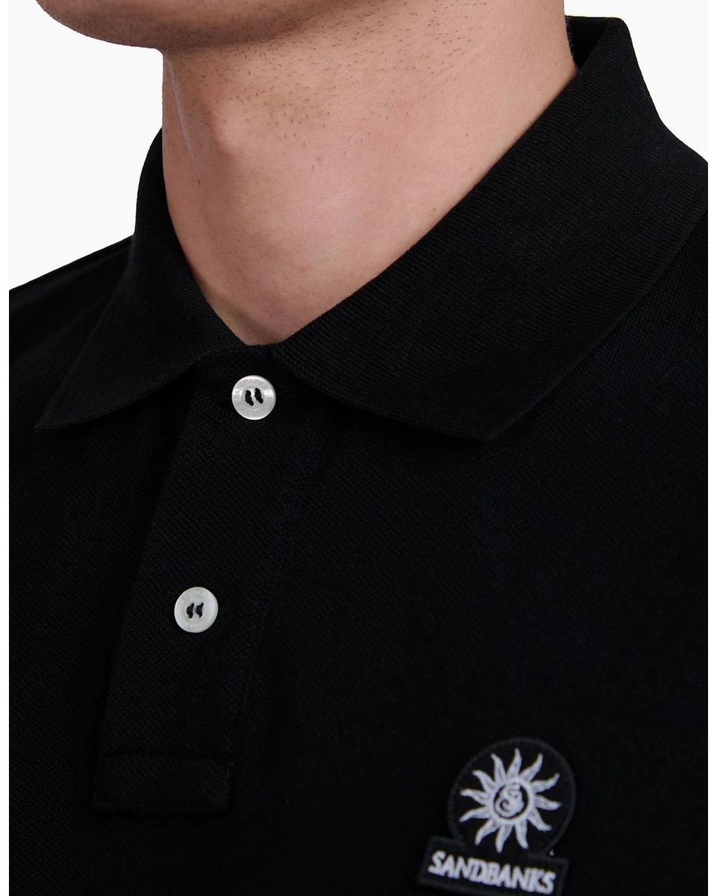 Sandbanks Black Badge Logo Polo Shirt for men