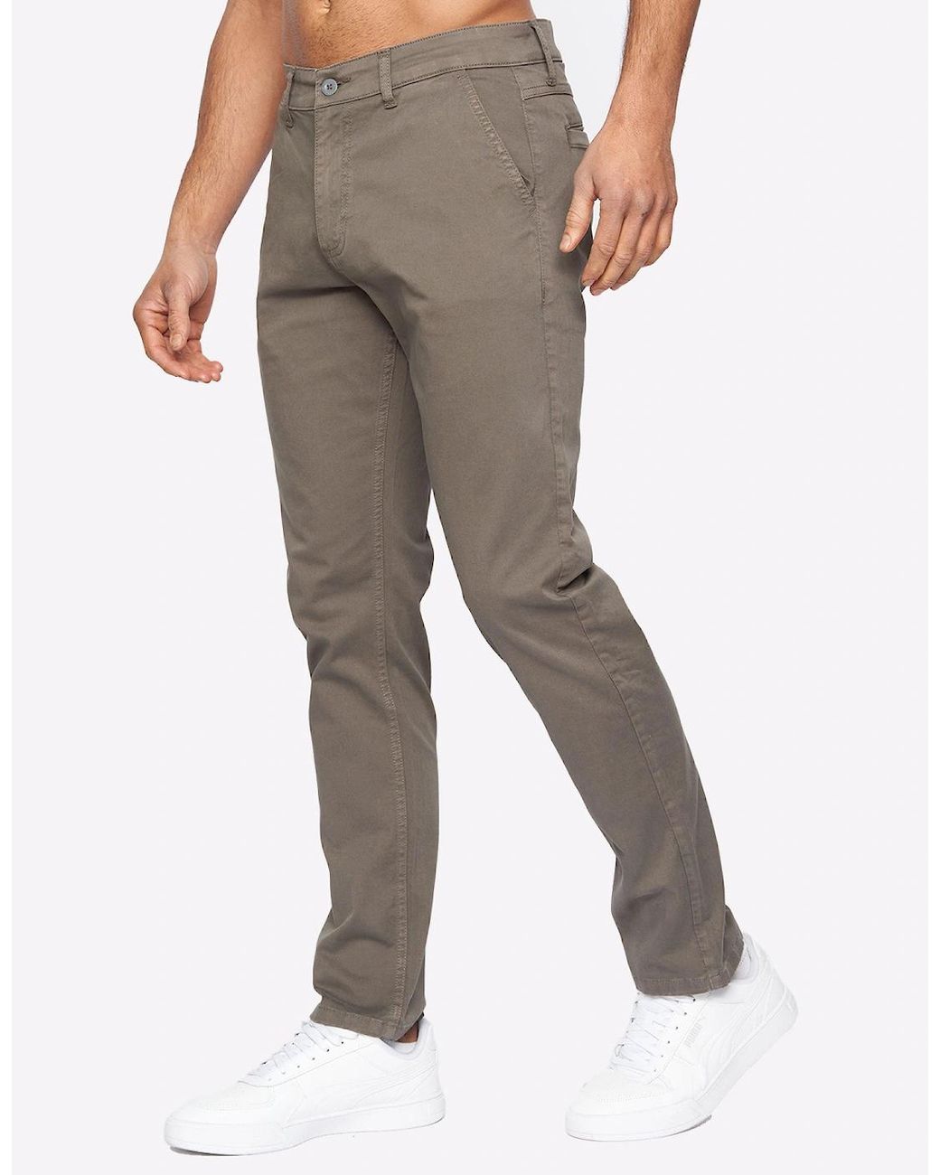 Duck and Cover Gray Duck And Cover Moretor Chinos for men