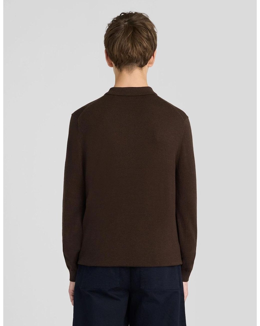 Lyle & Scott Black Long Sleeve Cotton Polo Shirt for men