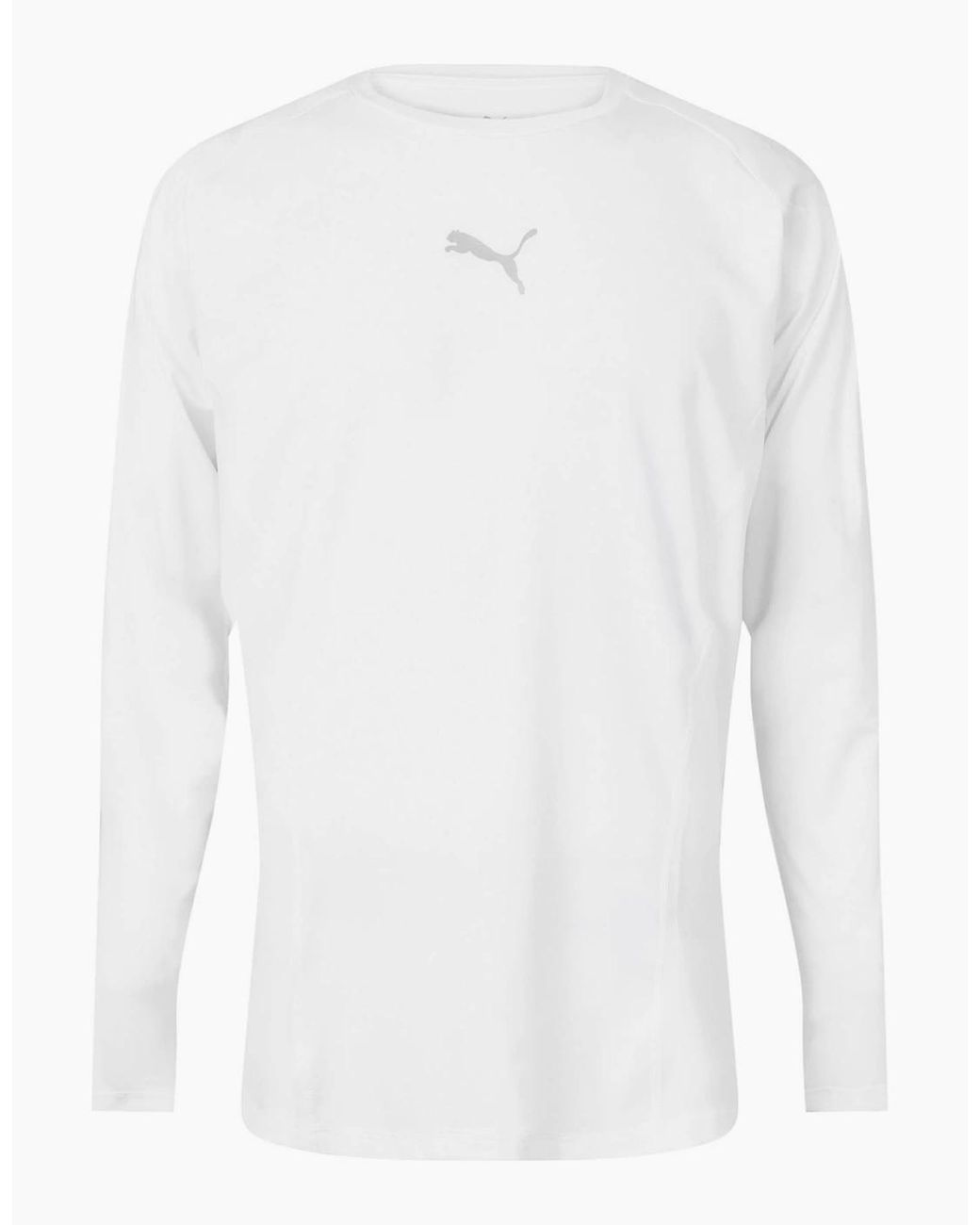 PUMA White Liga Baselayer Tee Ls T-Shirt for men