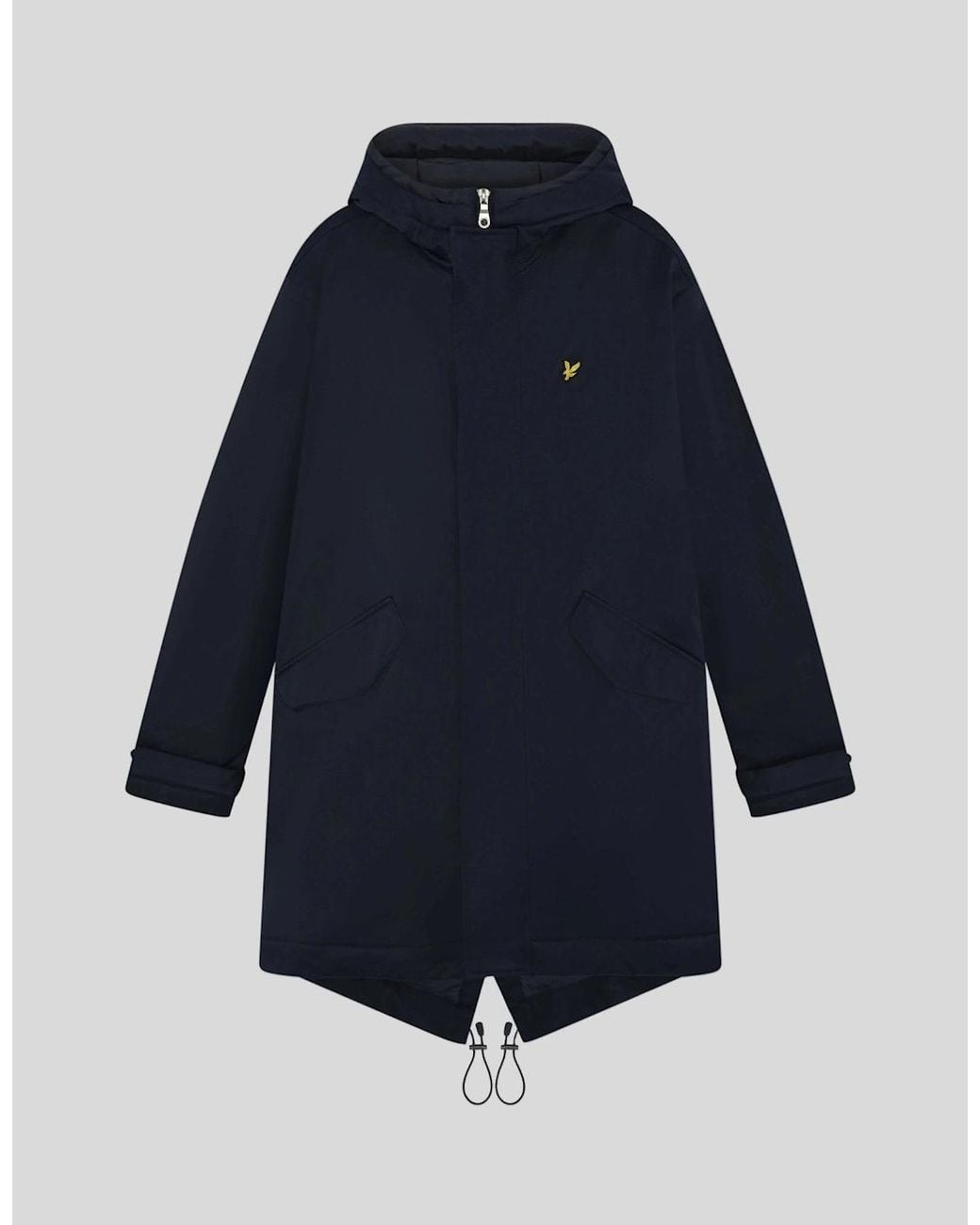 Lyle & Scott Blue Padded Fishtail Parka for men