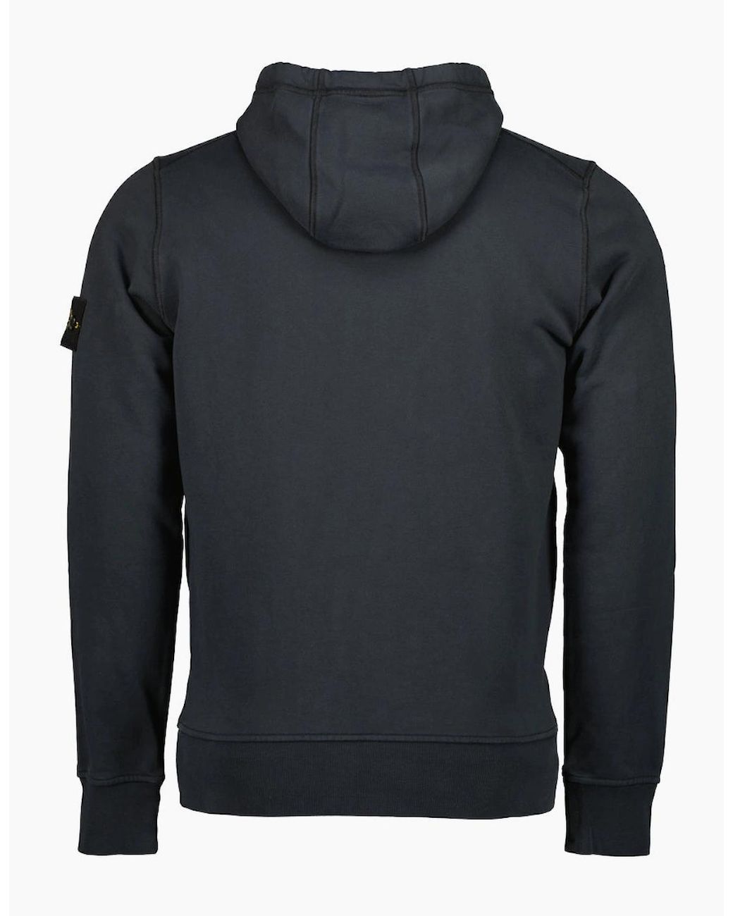 Stone Island Blue Cotton Fleece Hoodie for men