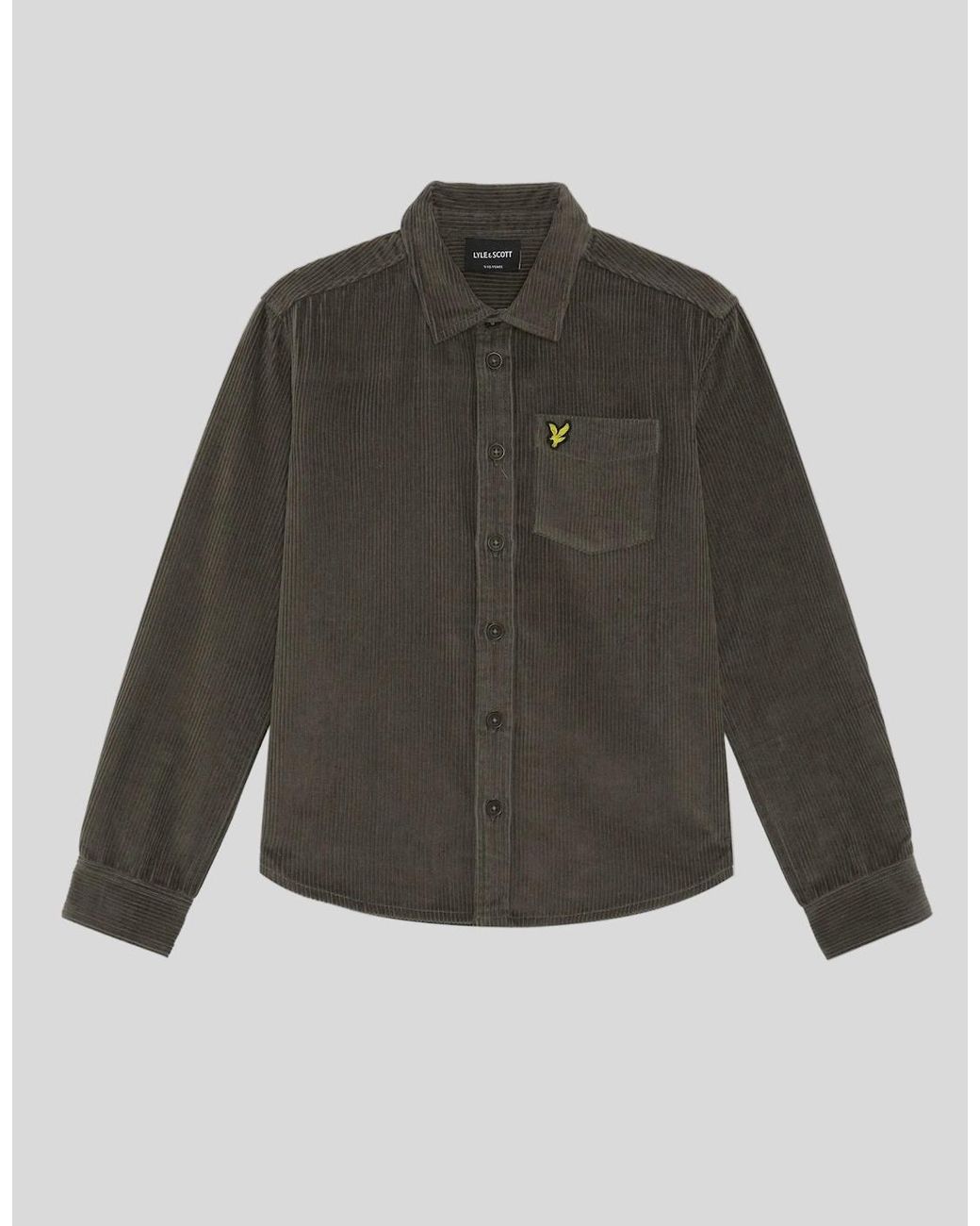 Lyle & Scott Green Long Sleeve Corduroy Shirt for men