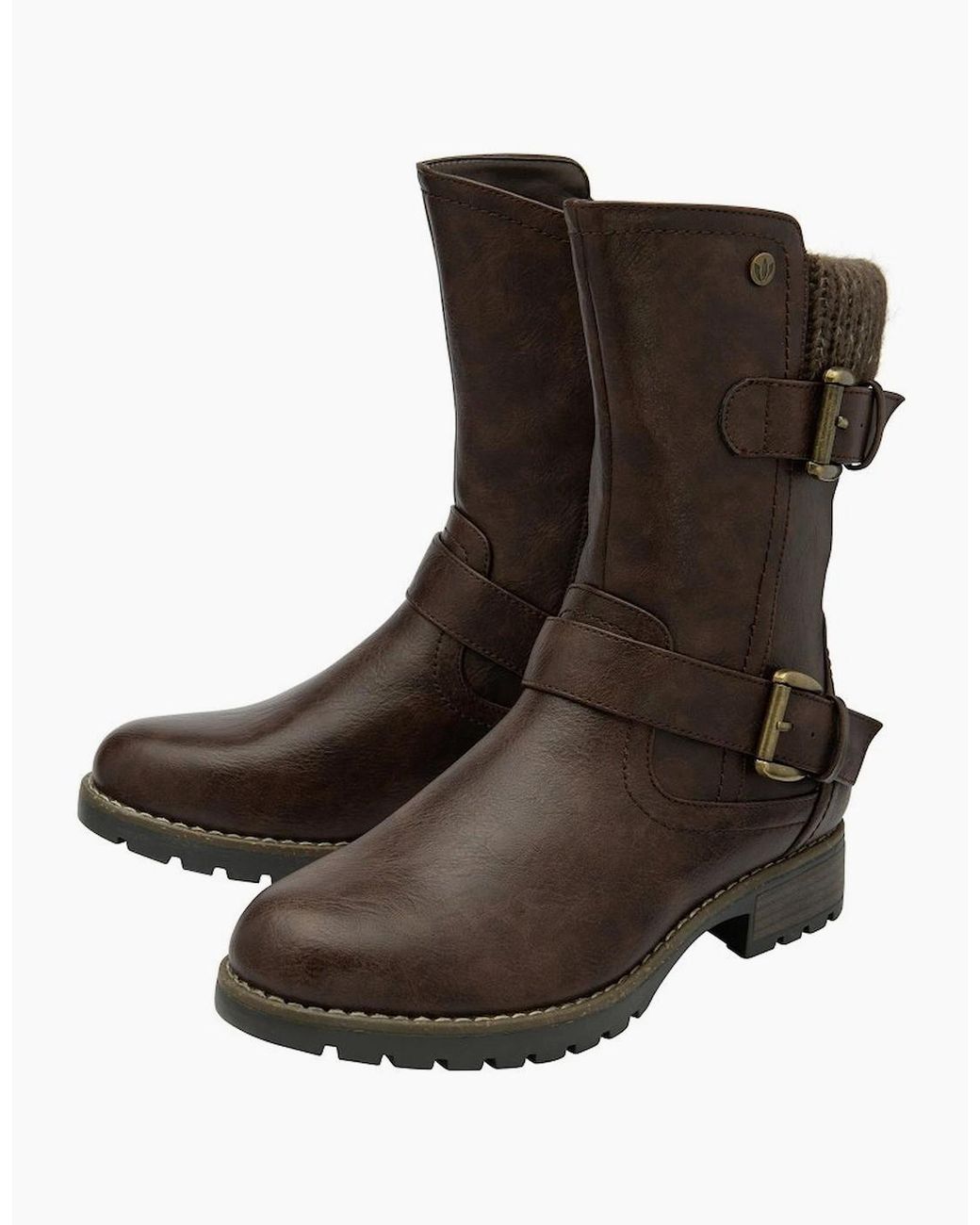 Lotus Brown Jemima Calf Boots