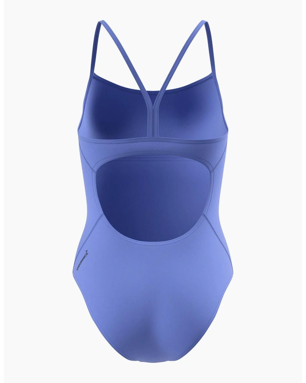 Speedo Blue Ladies Logo Endurance+ Thin Strap One Piece Swimsuit