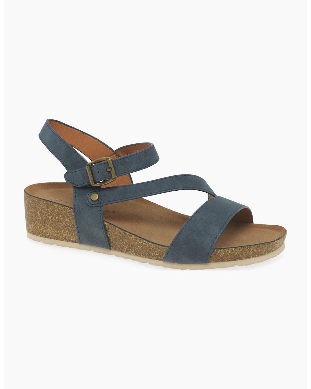 Lunar Blue Cluster Wedge Sandal