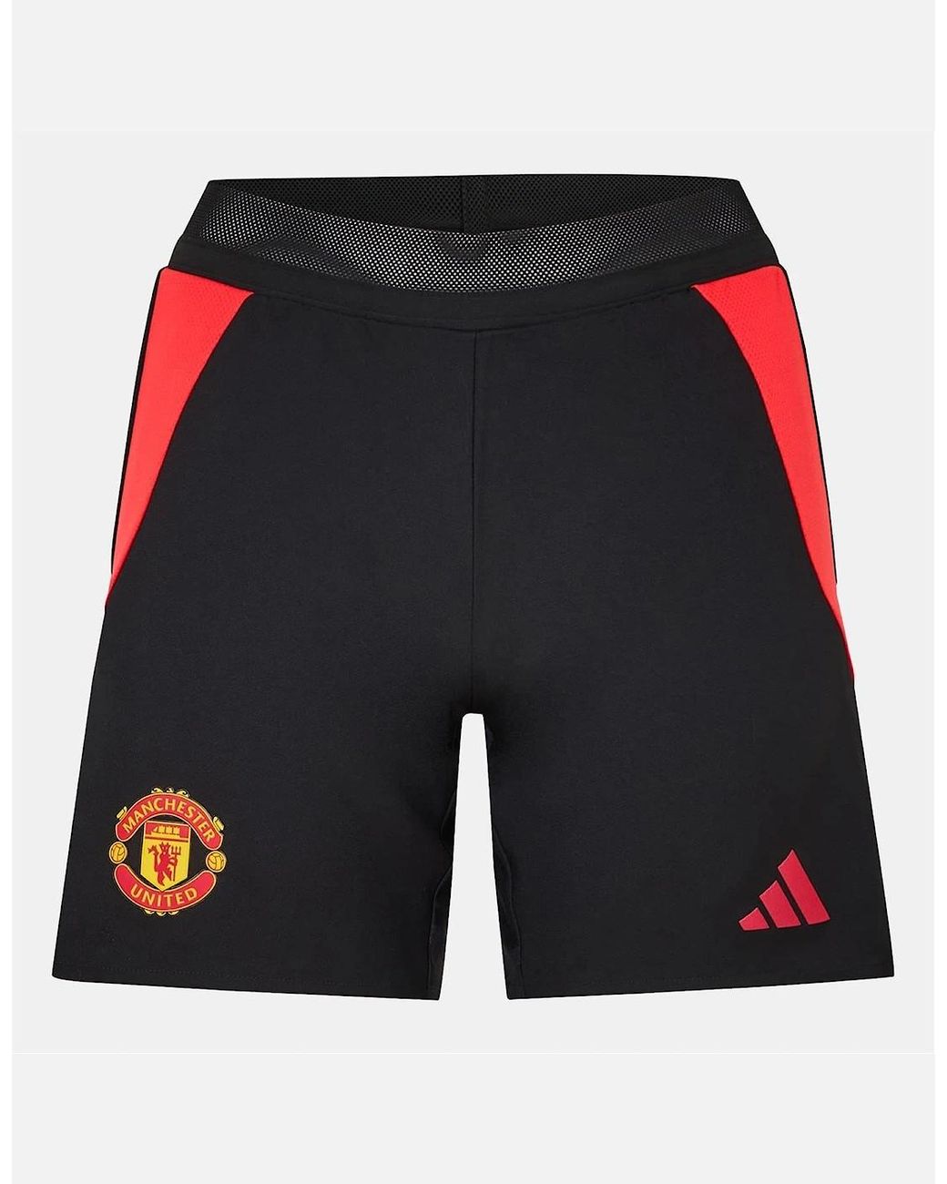 Adidas Black Manchester United Slim Fit Soccer Bermuda Shorts