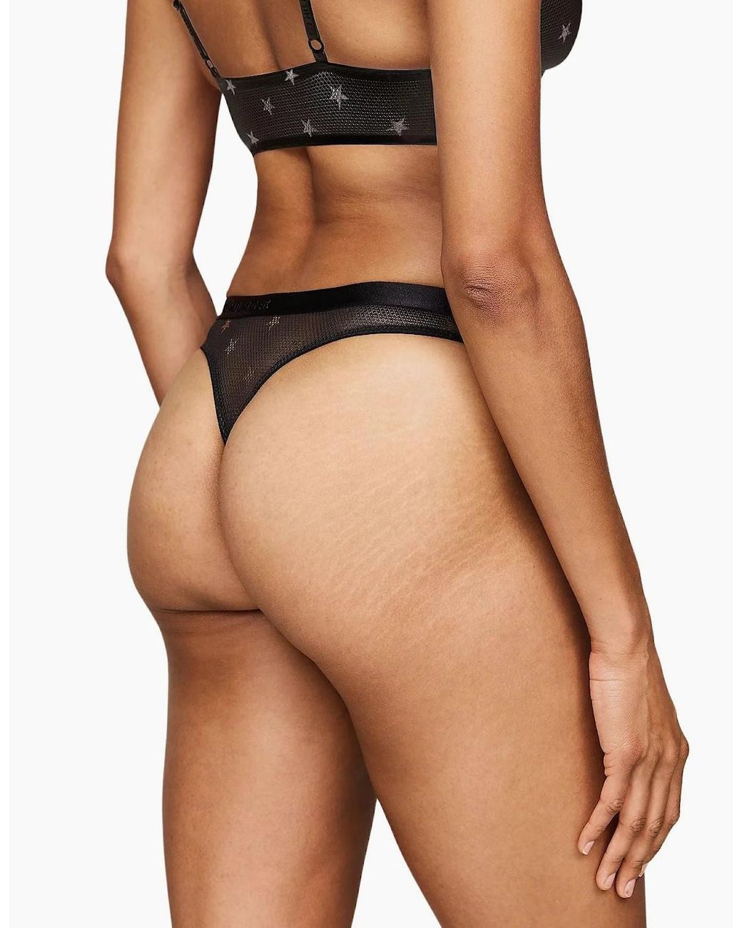 Tommy Hilfiger Black Stars Lace Thong
