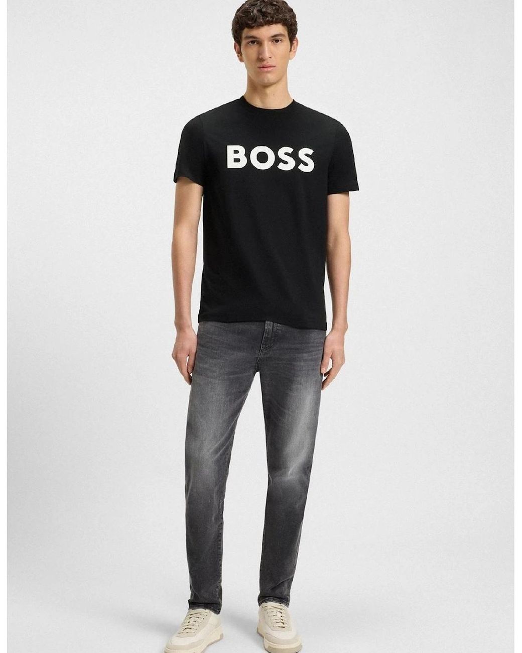 Boss Black Thinking 1 T-Shirt, Signature Logo for men