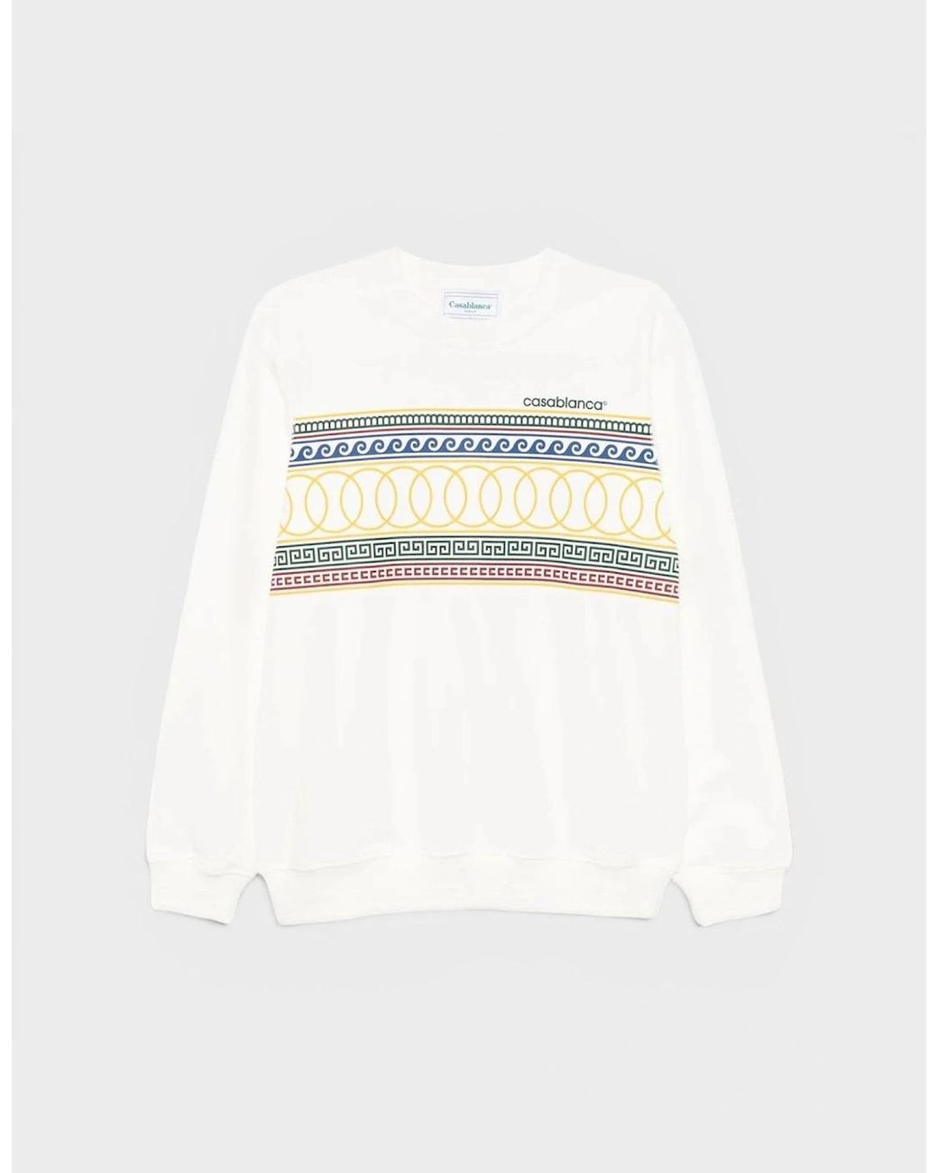 Casablanca White Les Anneaux Olympic Rings Screen Print Sweatshirt for men