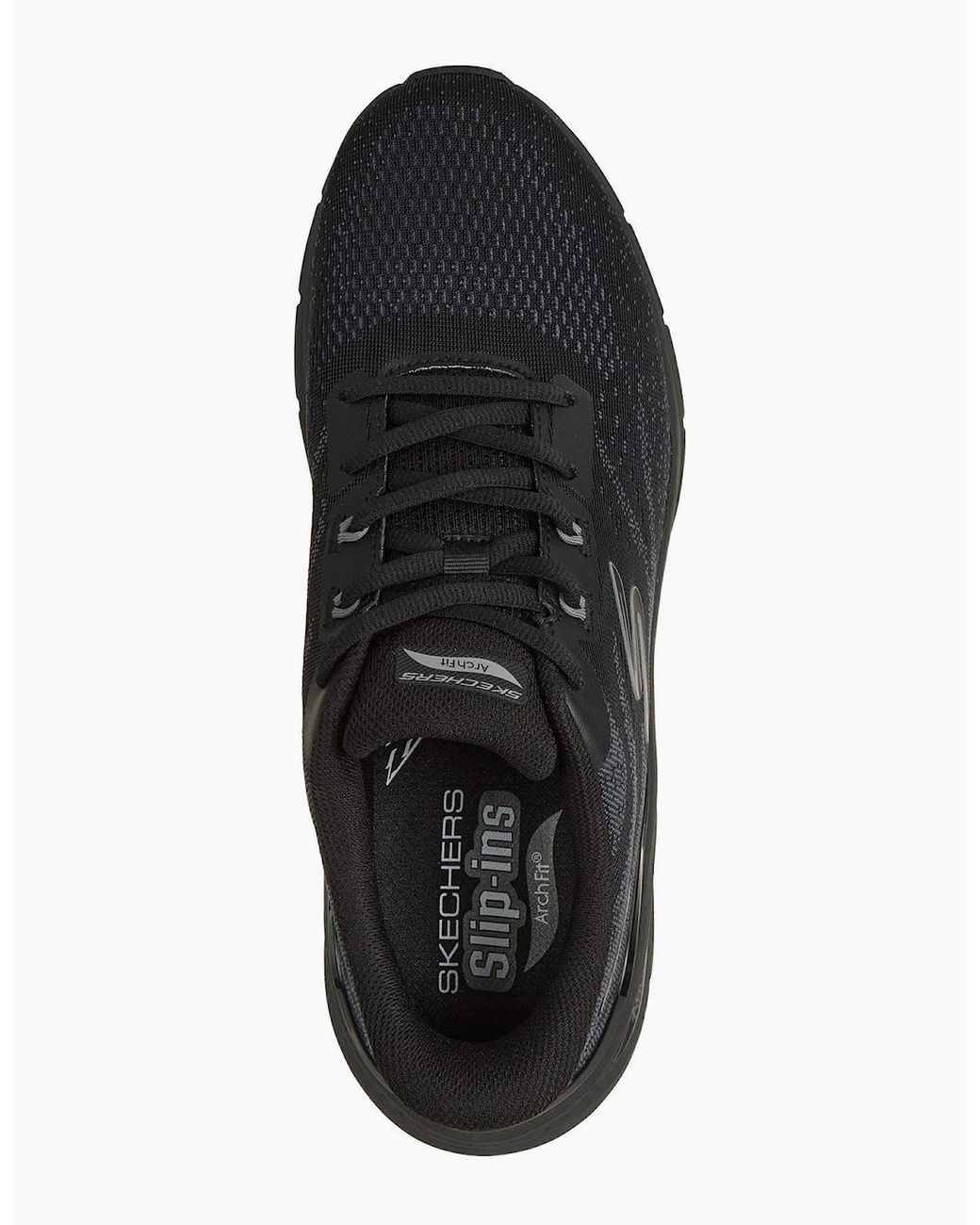 Skechers Black Arch Fit 3.0 Textile Mesh Tpu/ Trim Trainers for men