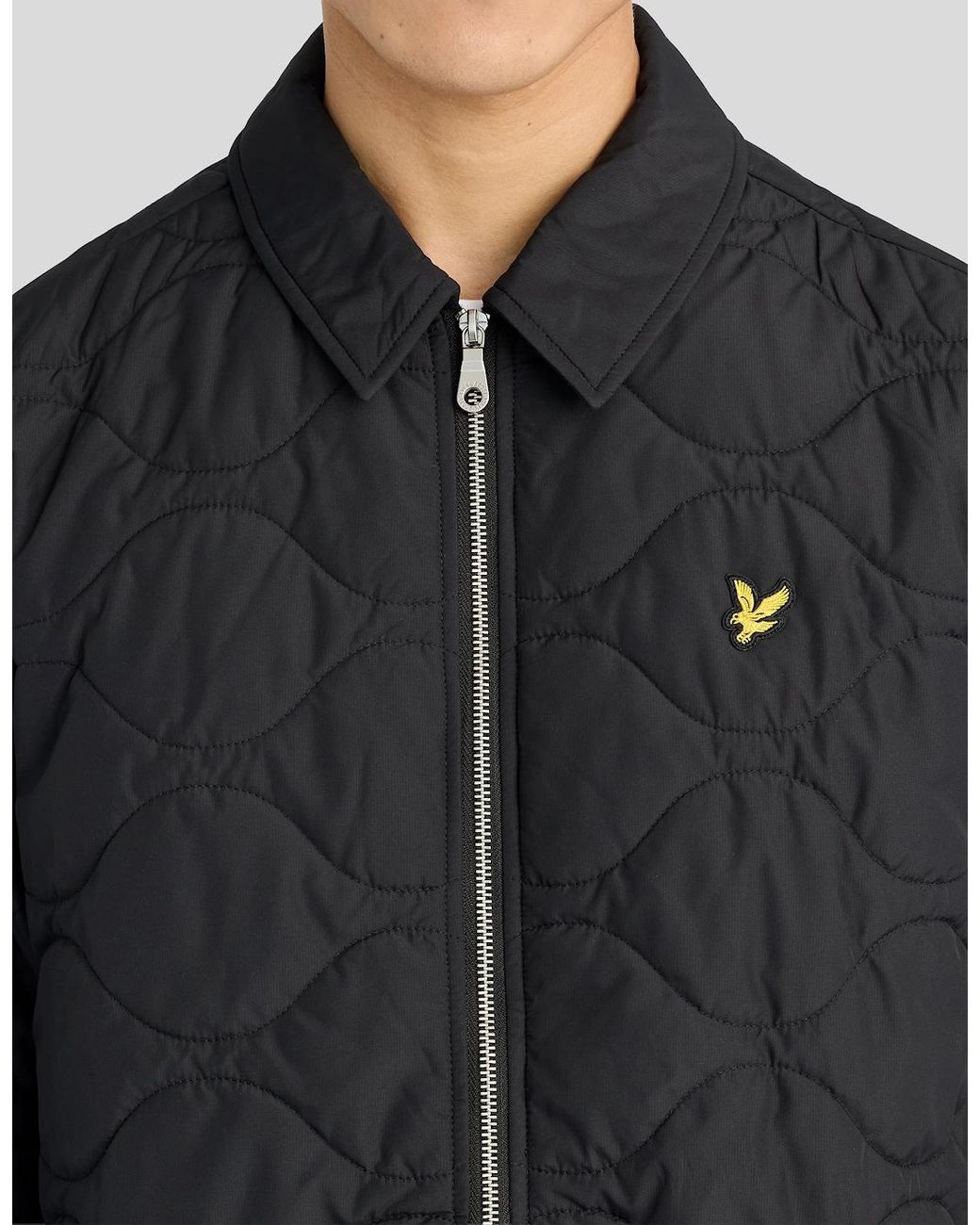 Lyle & Scott Gray Quilted Ripstop Jacket for men