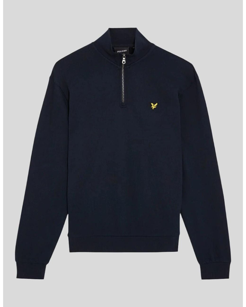Lyle & Scott Blue Loopback 1/4 Zip Sweatshirt Plus for men