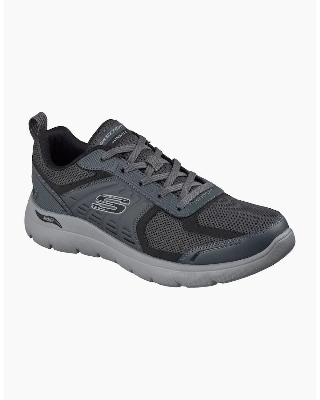 Skechers Black Arch Fit Summits Leege Trainers for men
