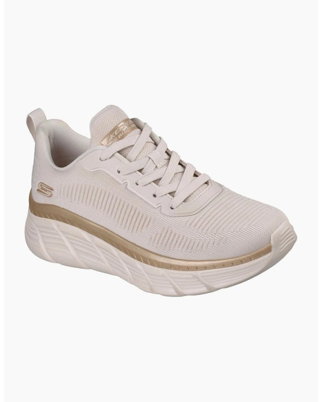 Skechers White Bobs B Flex Hi Flying Trainers