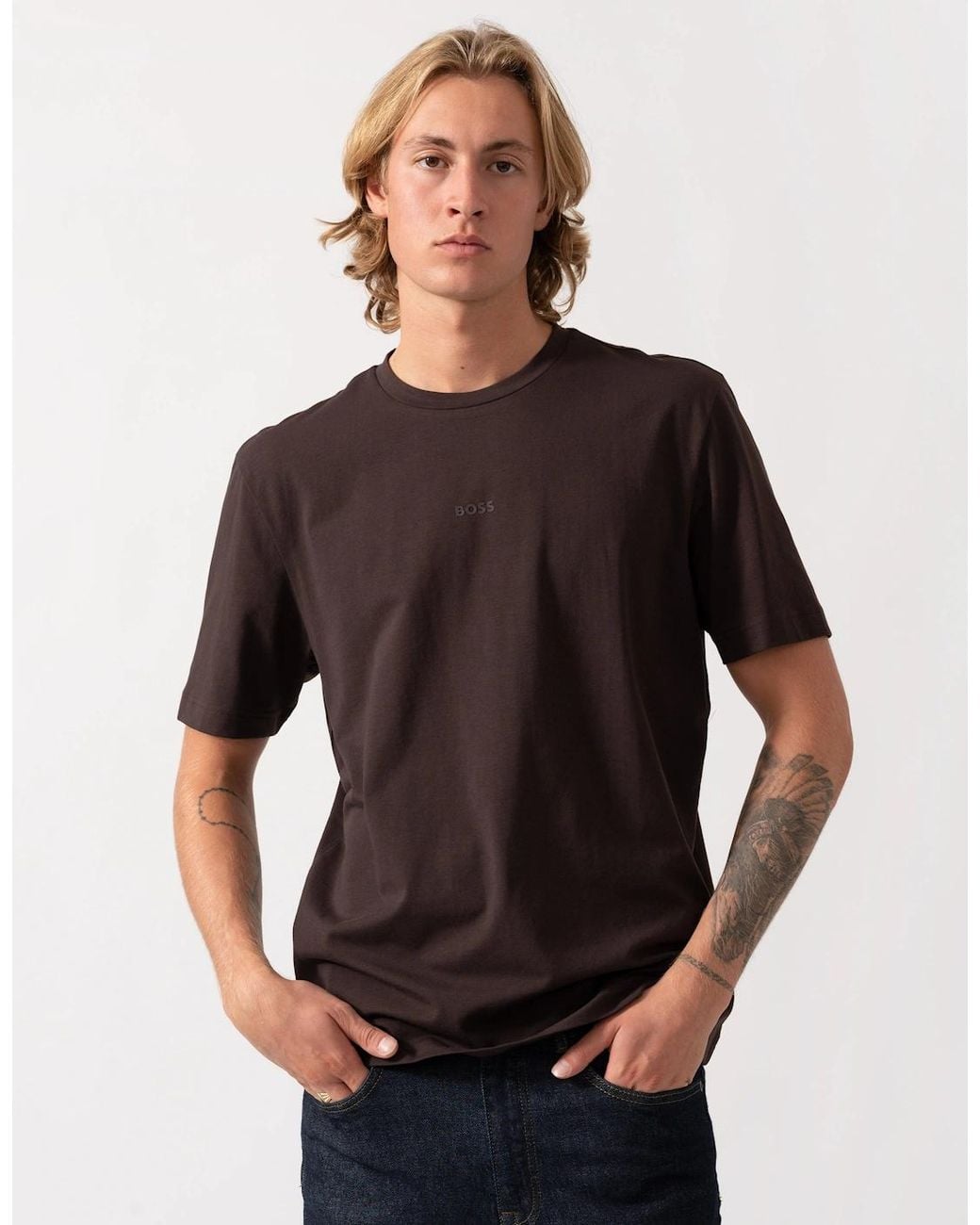 Boss Black Boss Tchup Crew Neck Small Logo T-Shirt for men