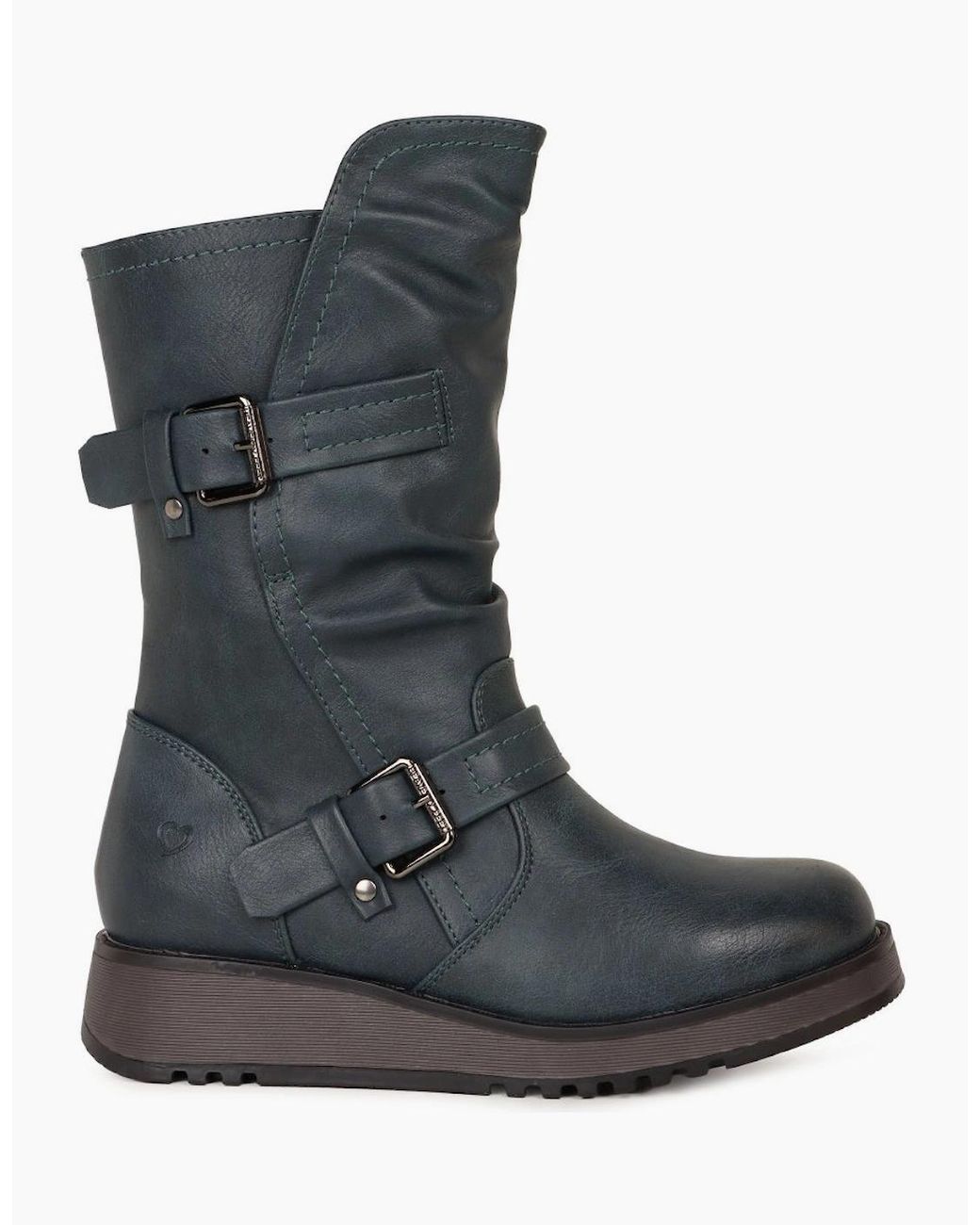 Heavenly Feet Black Hannah Calf Length Boots