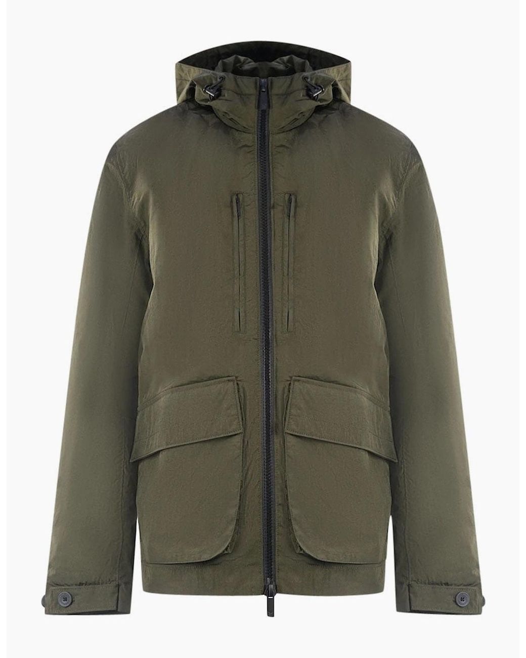 Lyle & Scott Green Lyle & Scott Plain Hooded Jacket for men