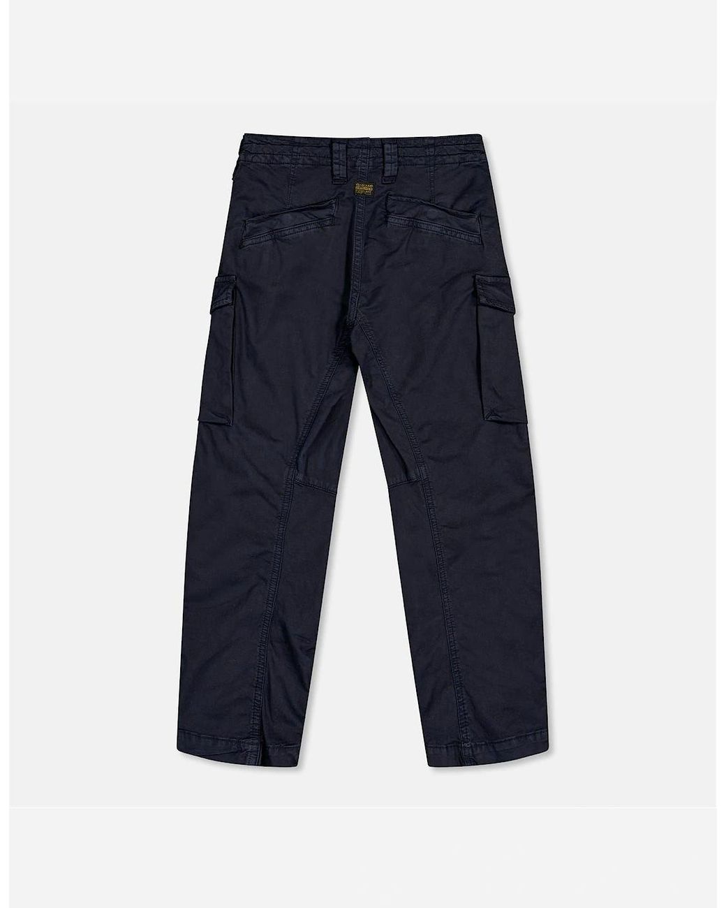 G-Star Blue Solid Straight Cargo Trousers