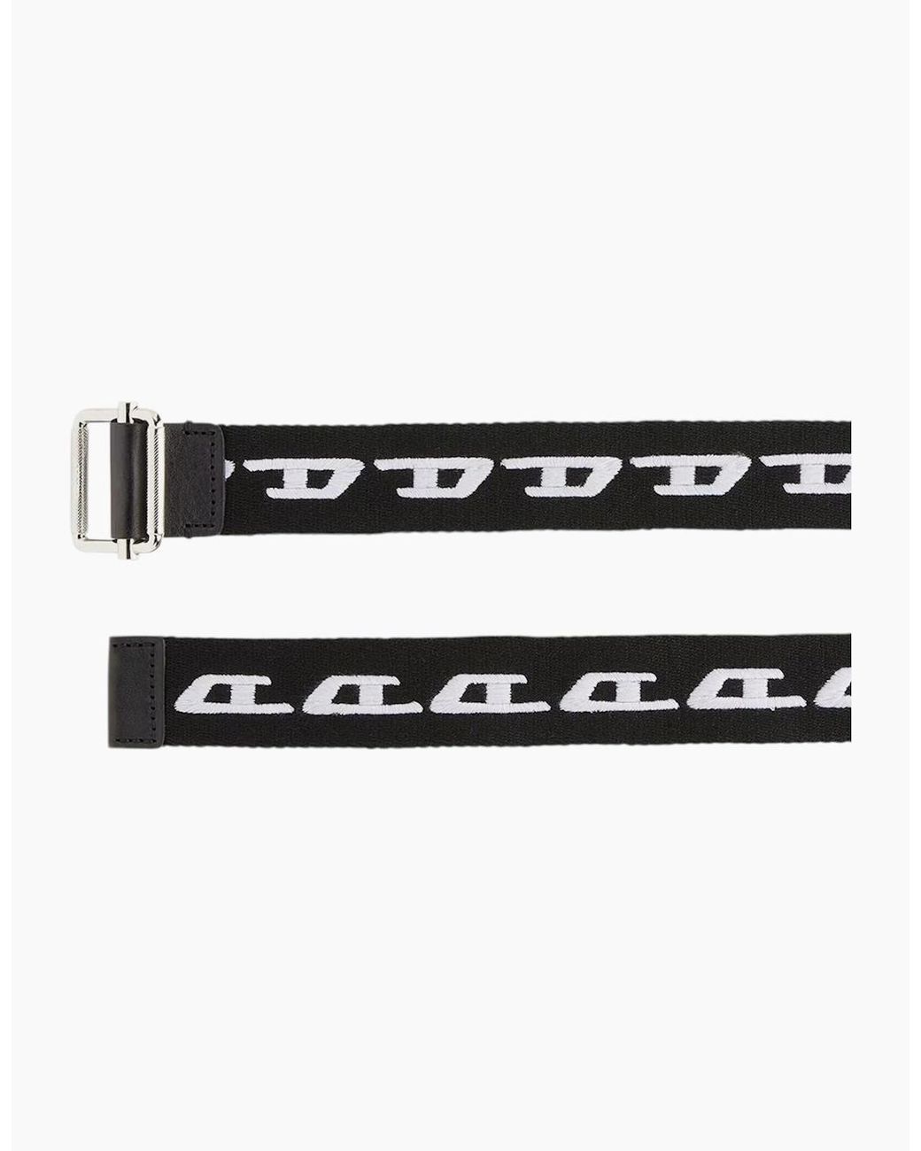 DIESEL Black B-Didi Belts For Jeans Metal Buckle Woven Work Waist Belt New for men