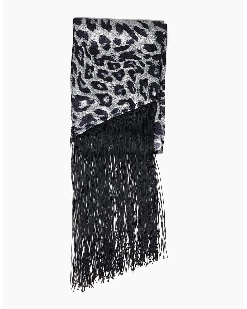 Nooki Design Black Stevie Lame Scarf