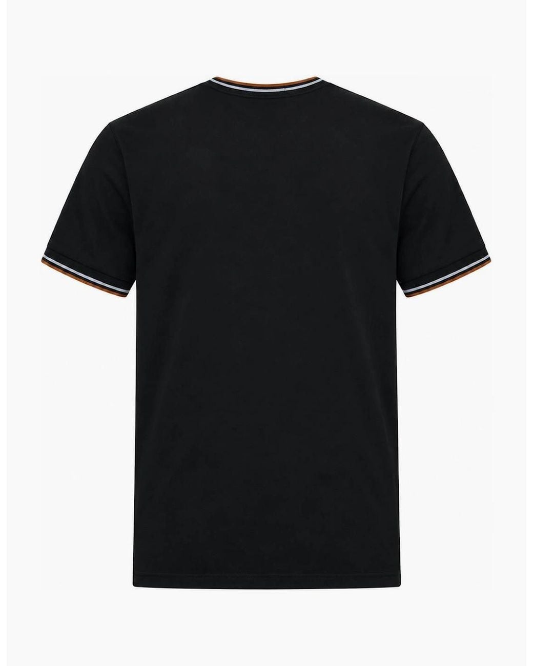 Fred Perry Black Twin Tipped T-Shirt Night/Dusky/Dark Caramel for men