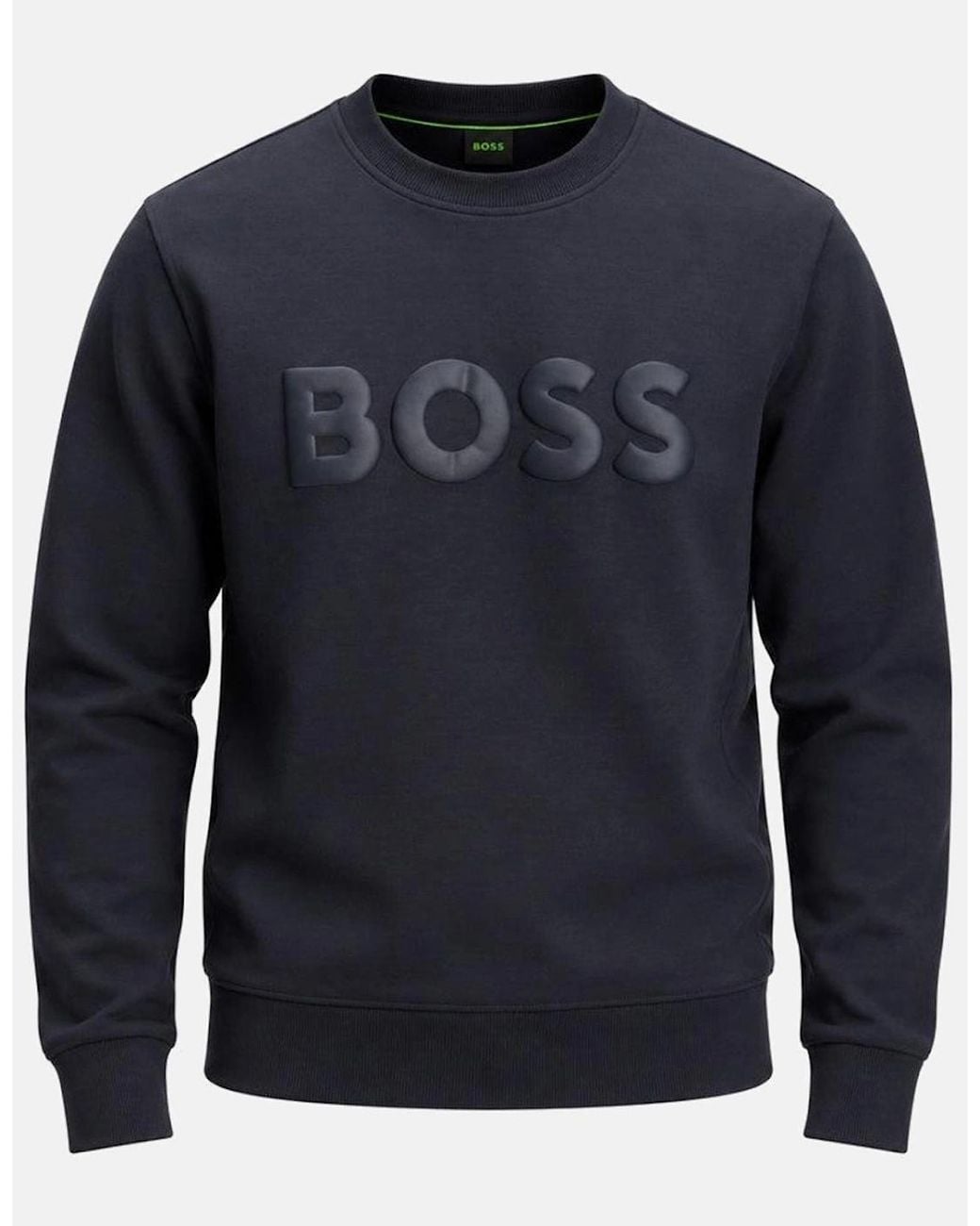 Boss Blue Boss Salbo Tonal Logo Sweatshirt Dark