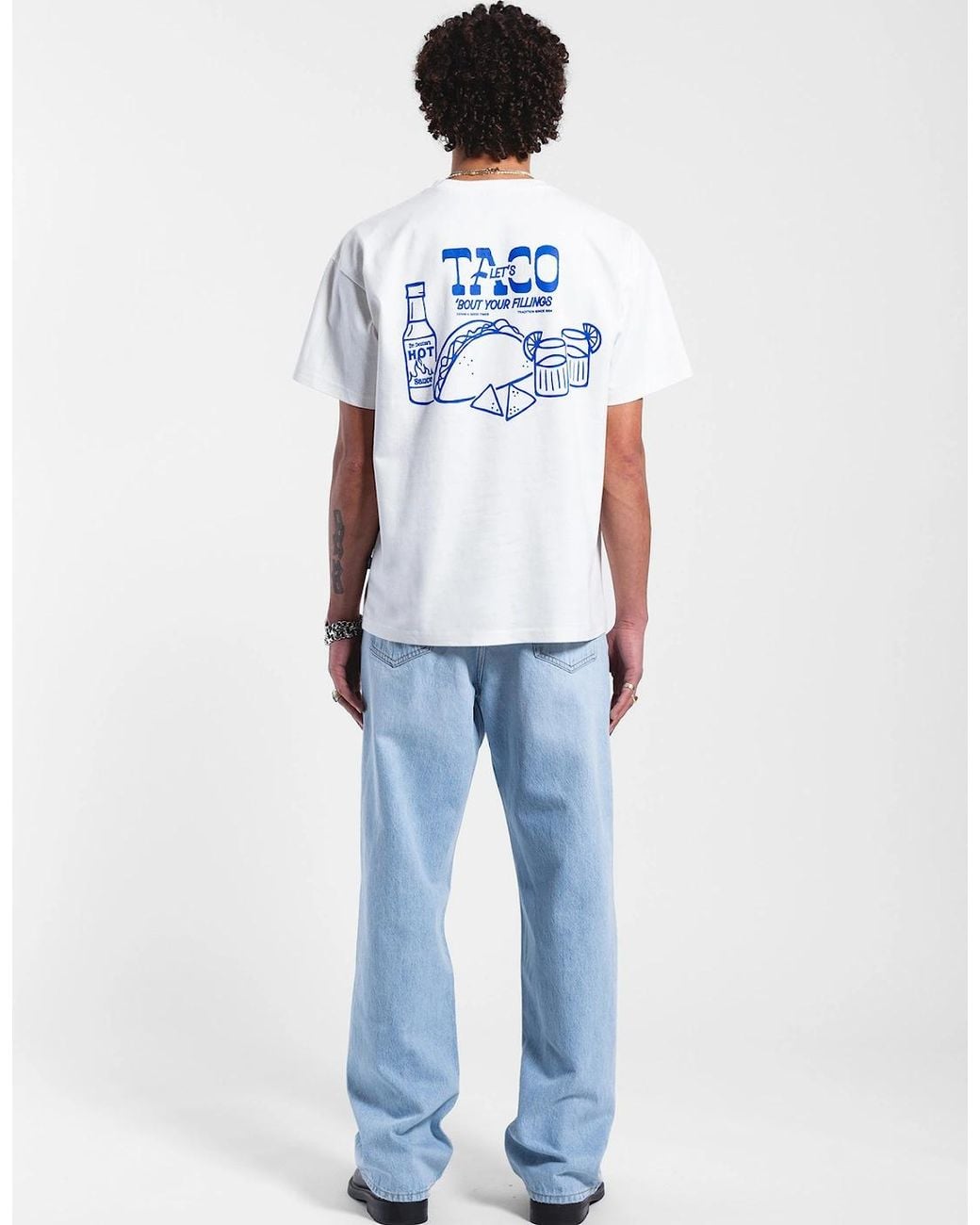 Dr. Denim White Trooper T-Shirt for men