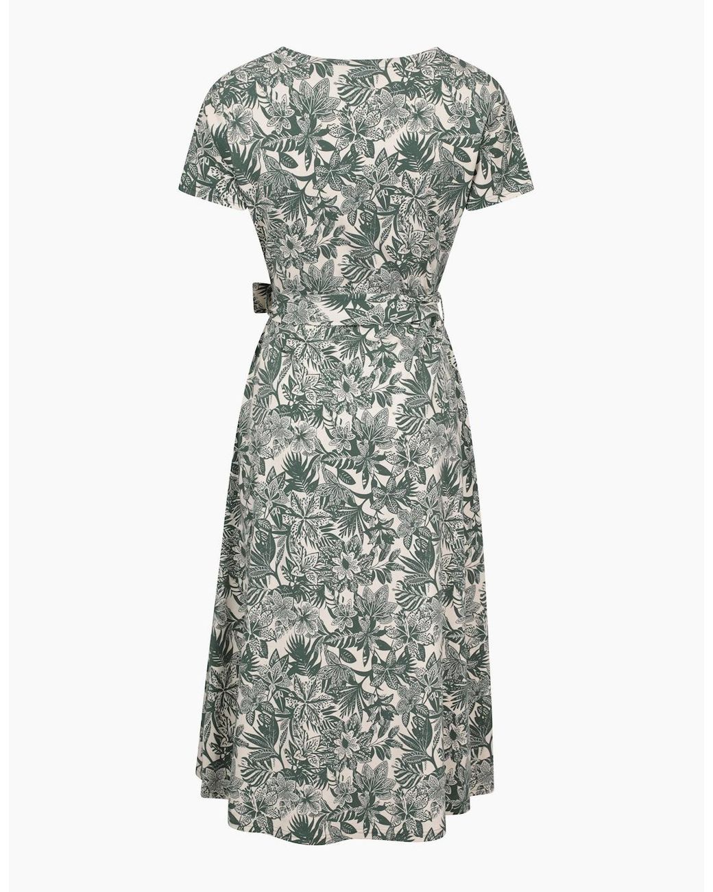 Mountain Warehouse Gray Ladies Santorini Floral Wrap Midi Dress