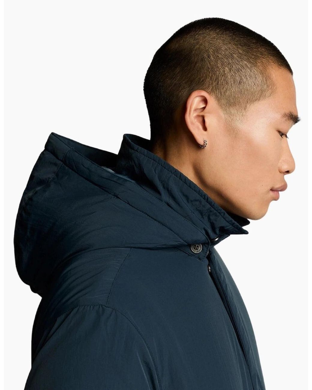 Lyle & Scott Blue Lyle & Scott Wadded Parka for men