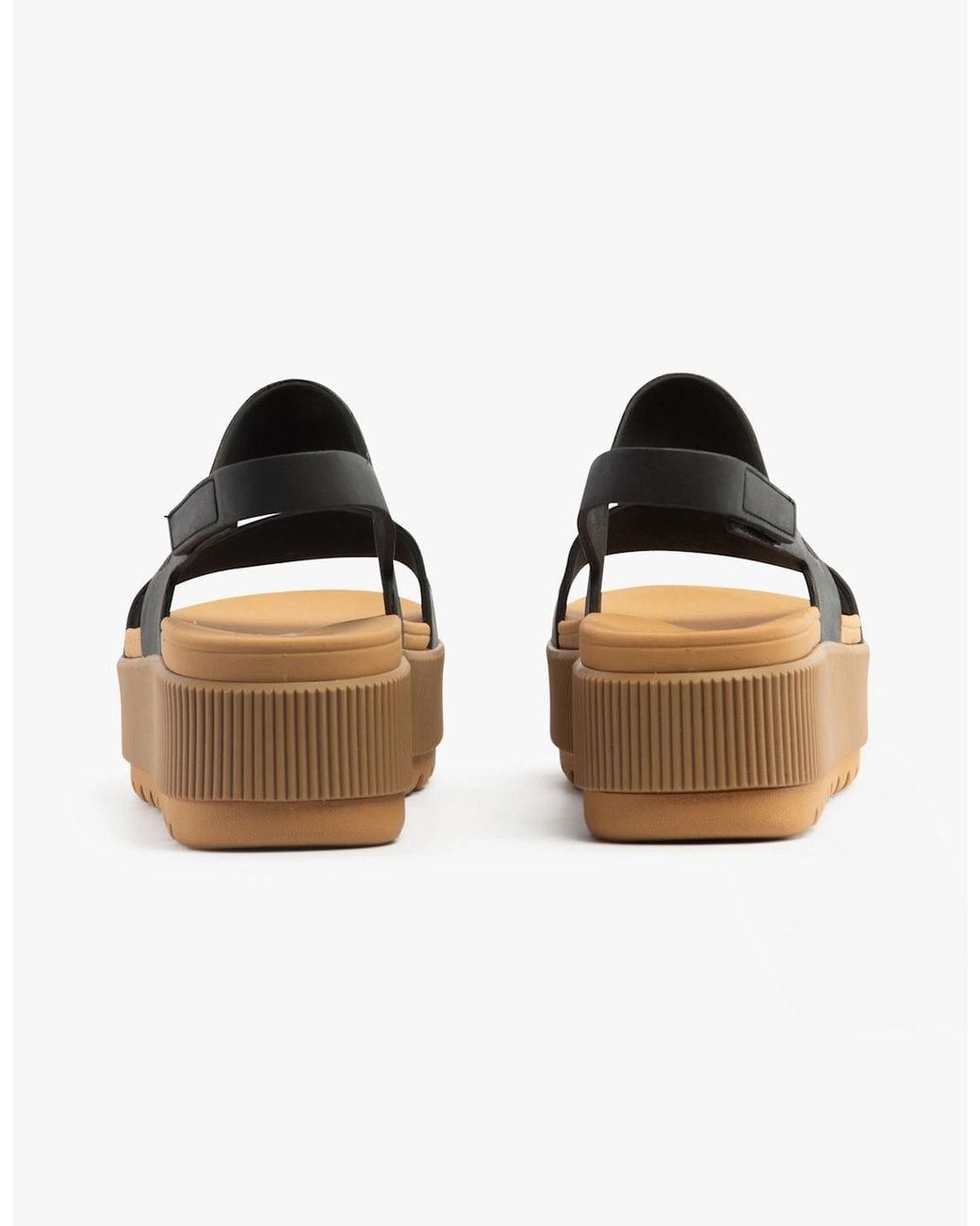 Reef Black Water Vista Higher Platform Sandals/Tan
