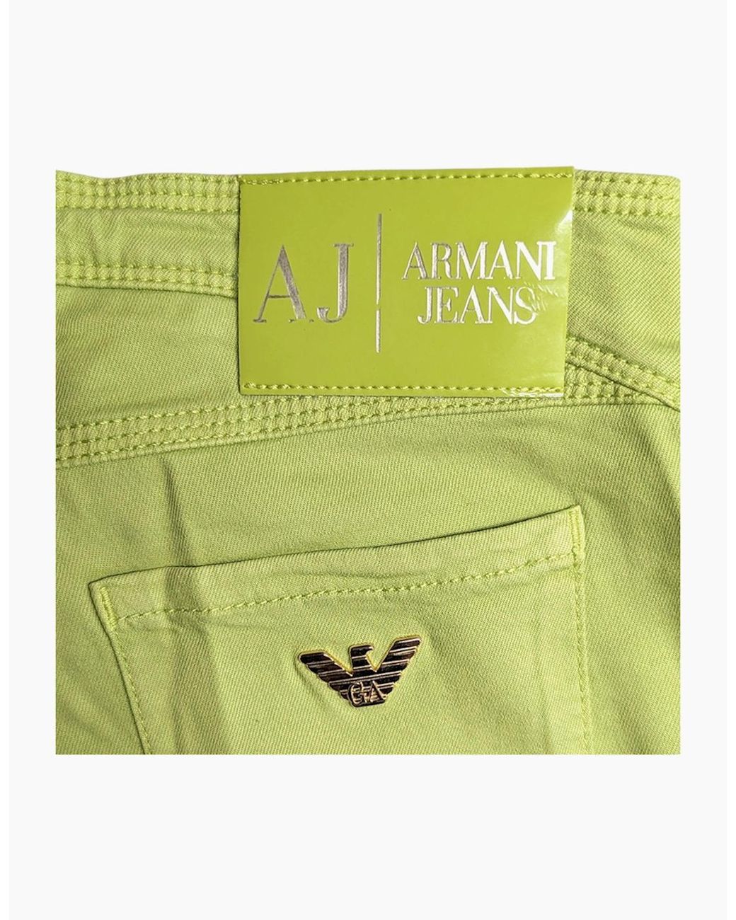 Armani Green Jeans V5J28 Denim Jeans Slim Fit Skinny Casual Stretchy Trousers