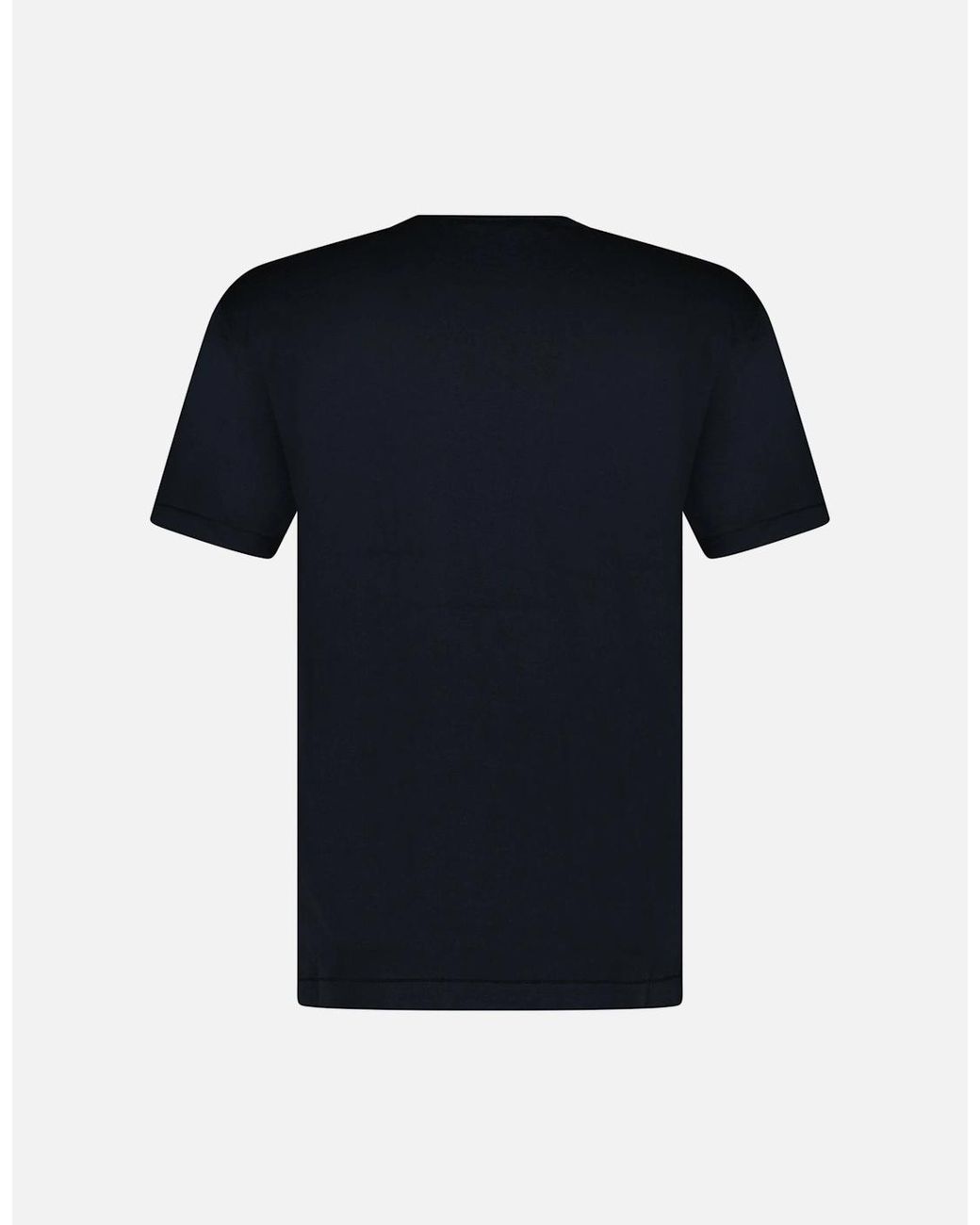Stone Island Black Compass Logo Patch T-Shirt for men