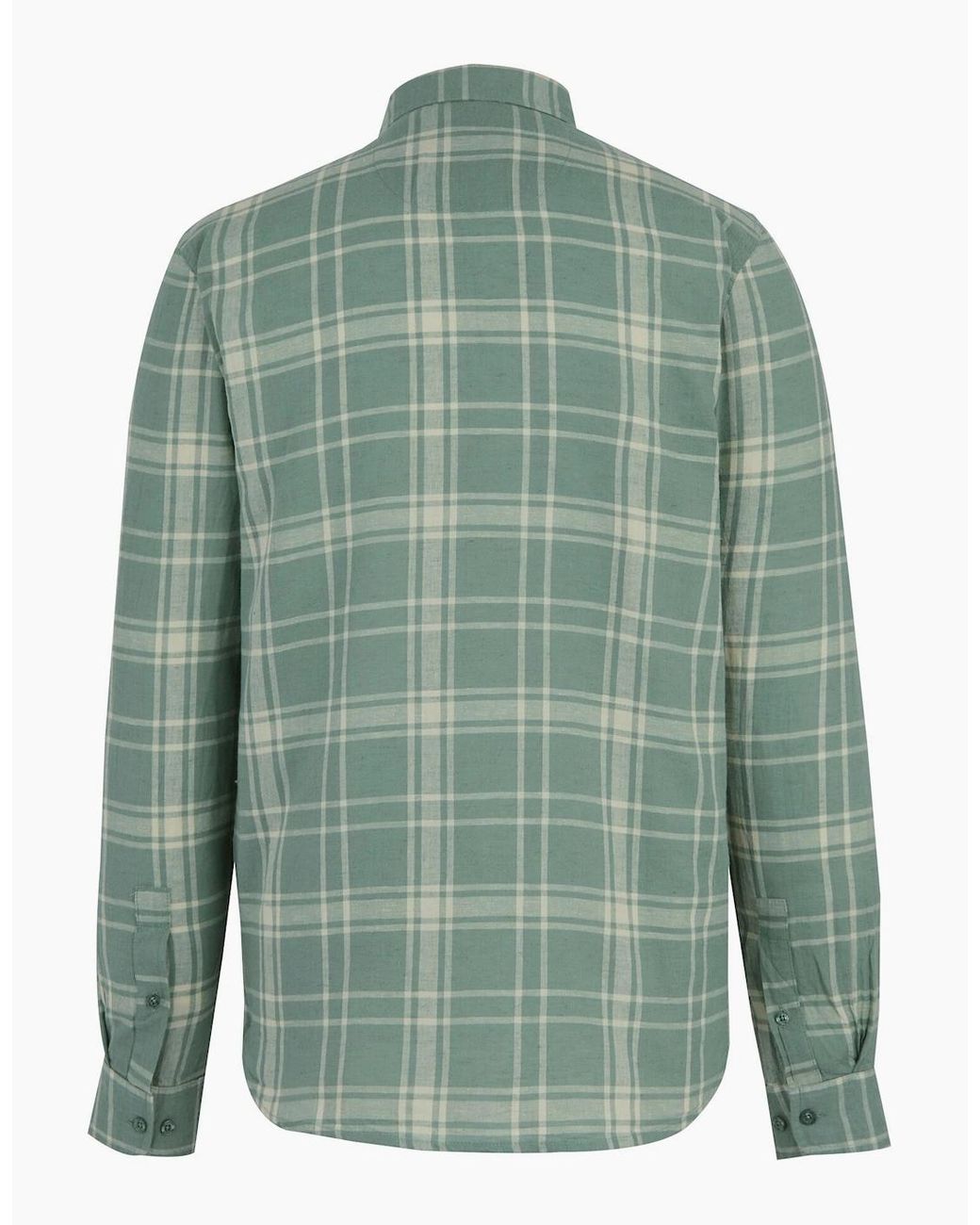 Regatta Green Loran Checked Long-Sleeved Shirt for men