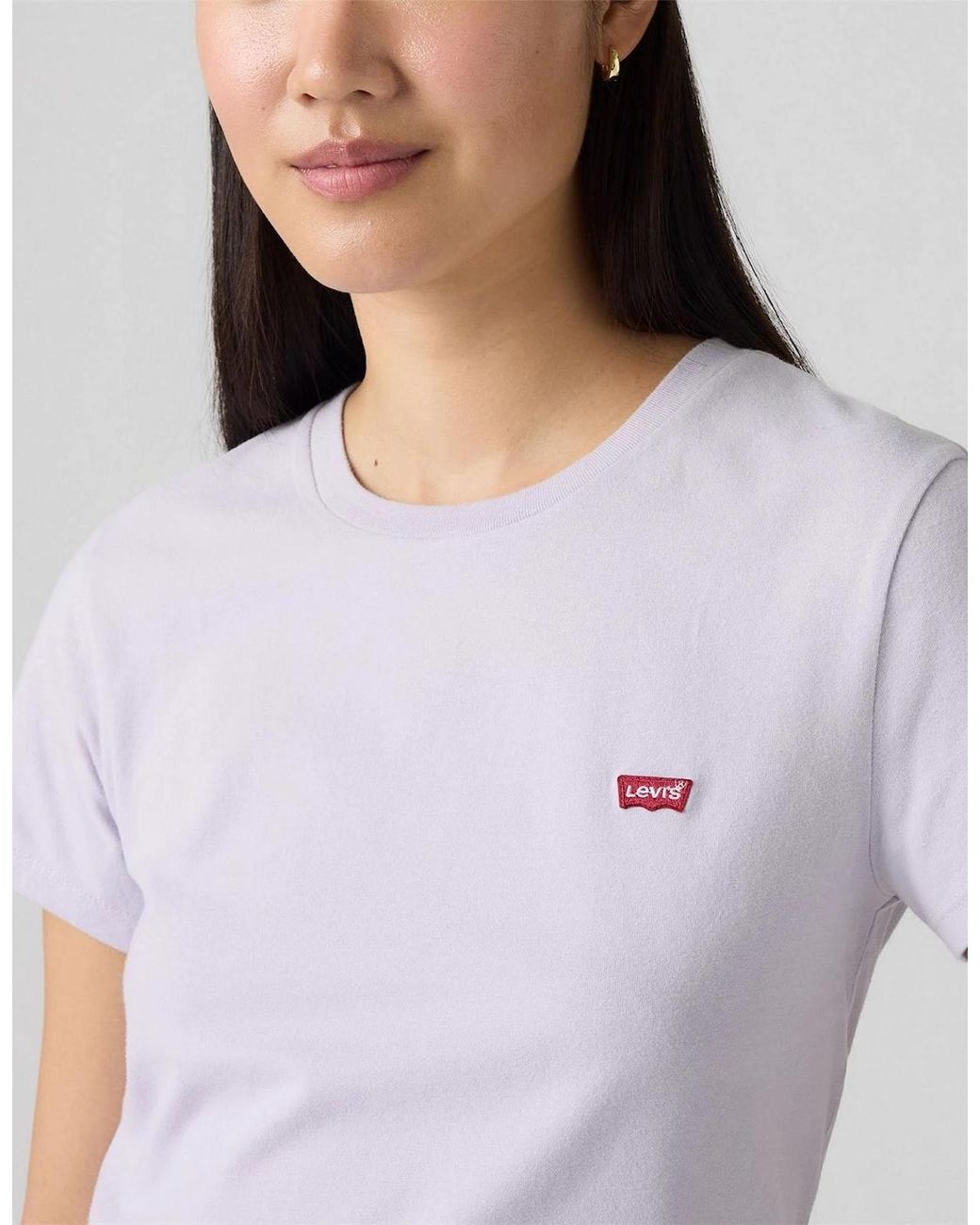 Levi's White Levi's Perfect T Crew Neck Short Sleeve T-Shirt