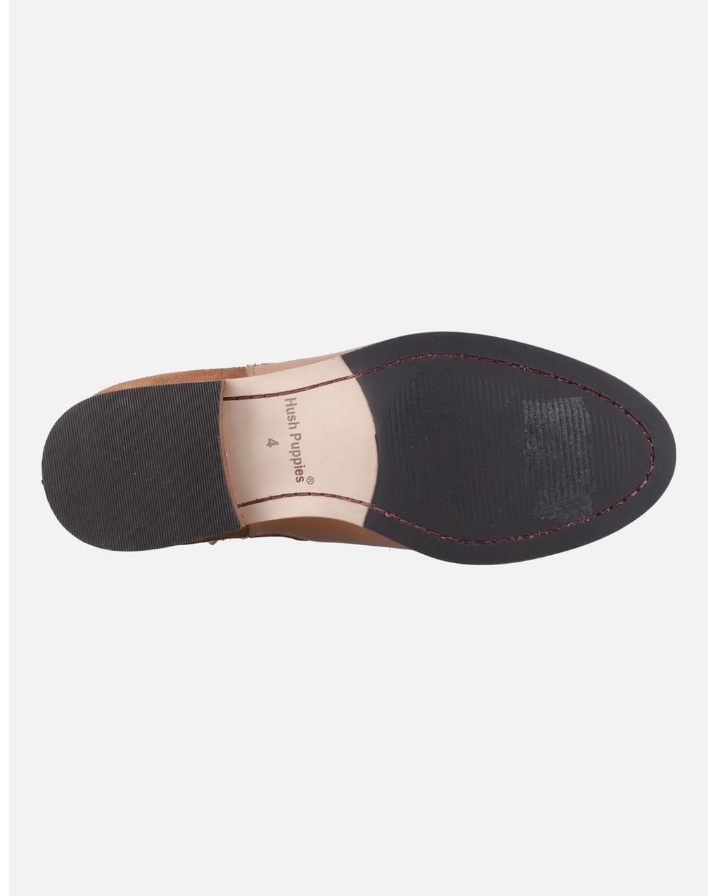 Hush Puppies Brown Colette Leather Tan Flat Chelsea Boots