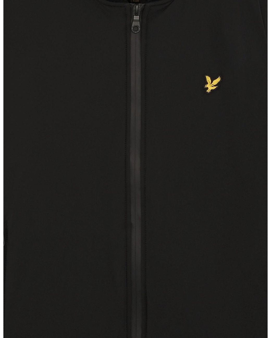 Lyle & Scott Black Nylon Padded Bomber Jacket for men