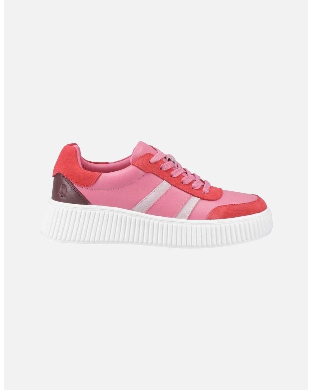 Hush Puppies Pink Holly Suede Fuchsia Trainers