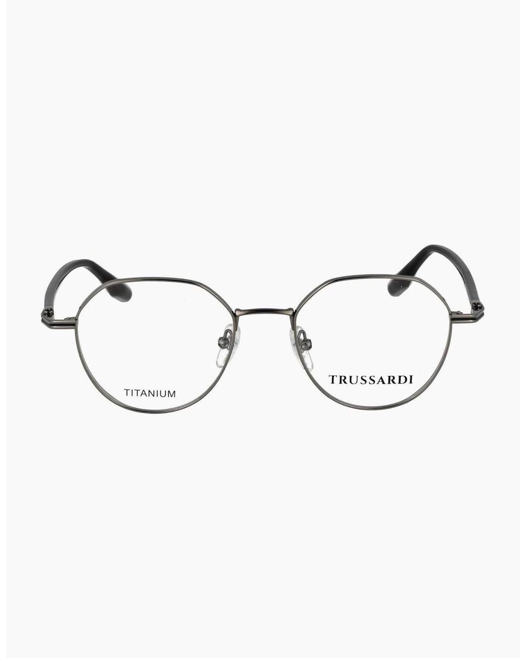 Trussardi Metallic Optical Frame Tsm1045T 02A 48 Titanium for men