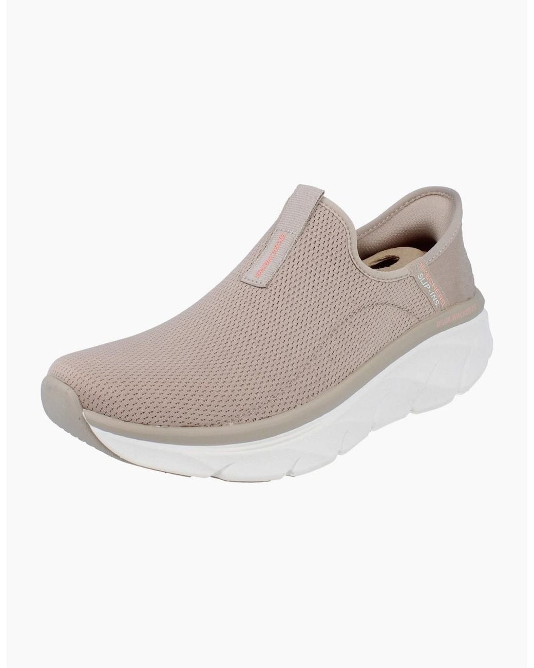 Skechers White Hands Free D'Lux Walker 2.0