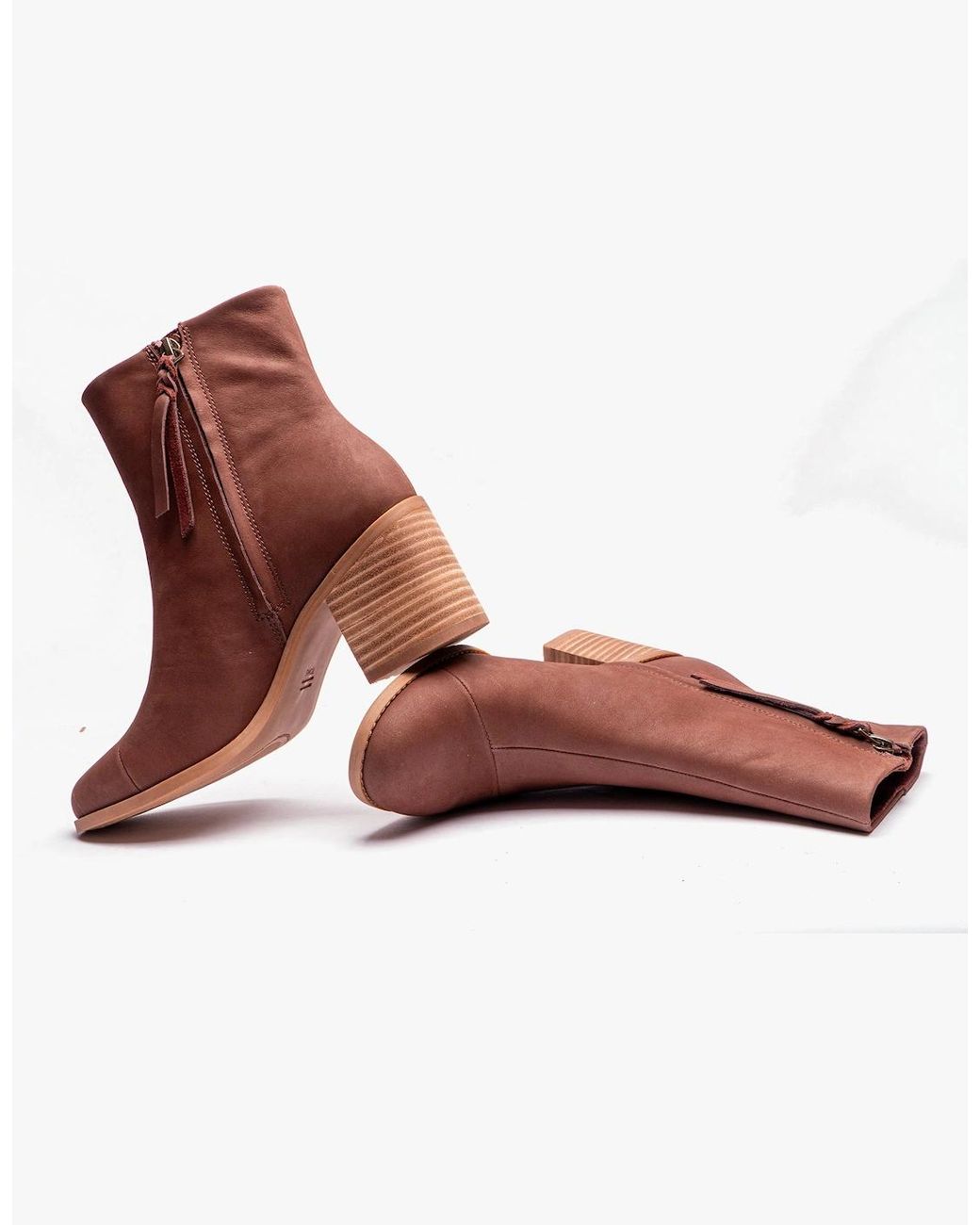 TOMS Red Evelyn Boots Chestnut