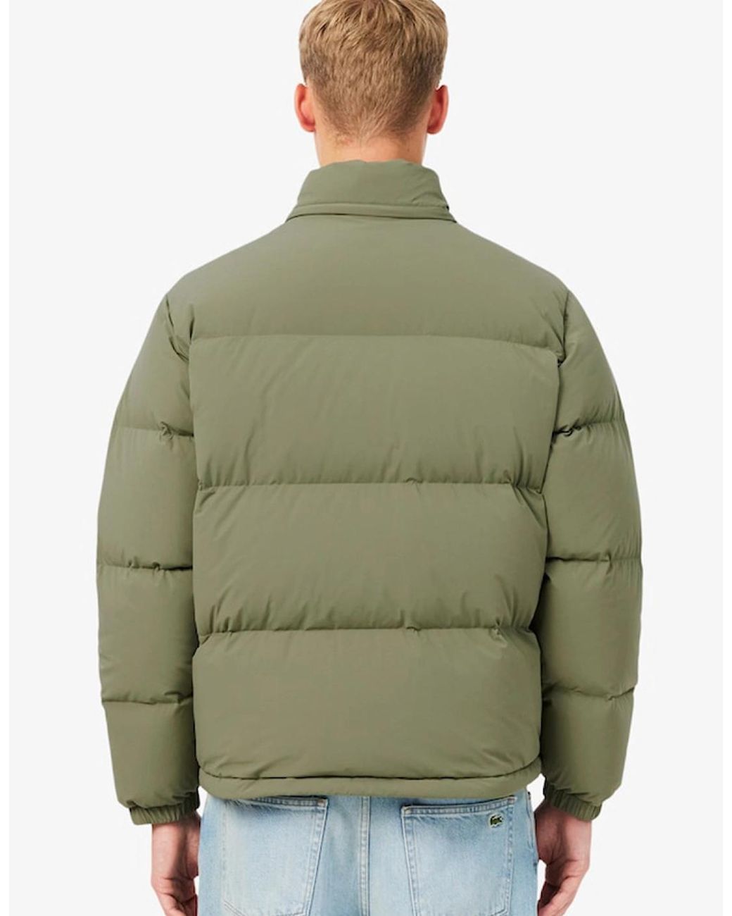 Lacoste Green Water-Repellent Hooded Down Jacket for men