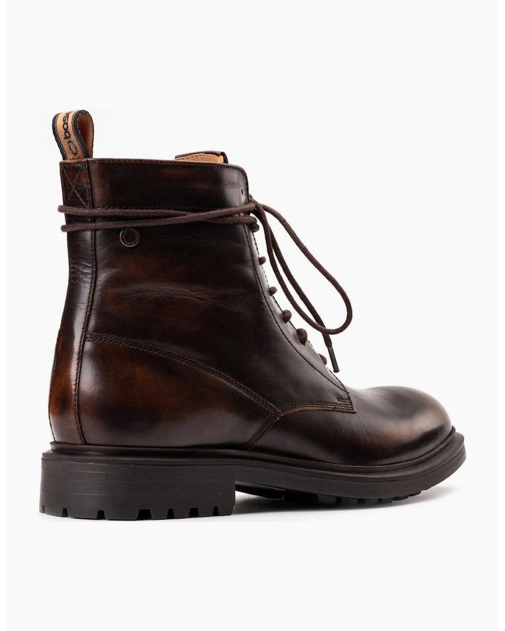 Base London Brown Brunel 7 Eyelet Boot for men