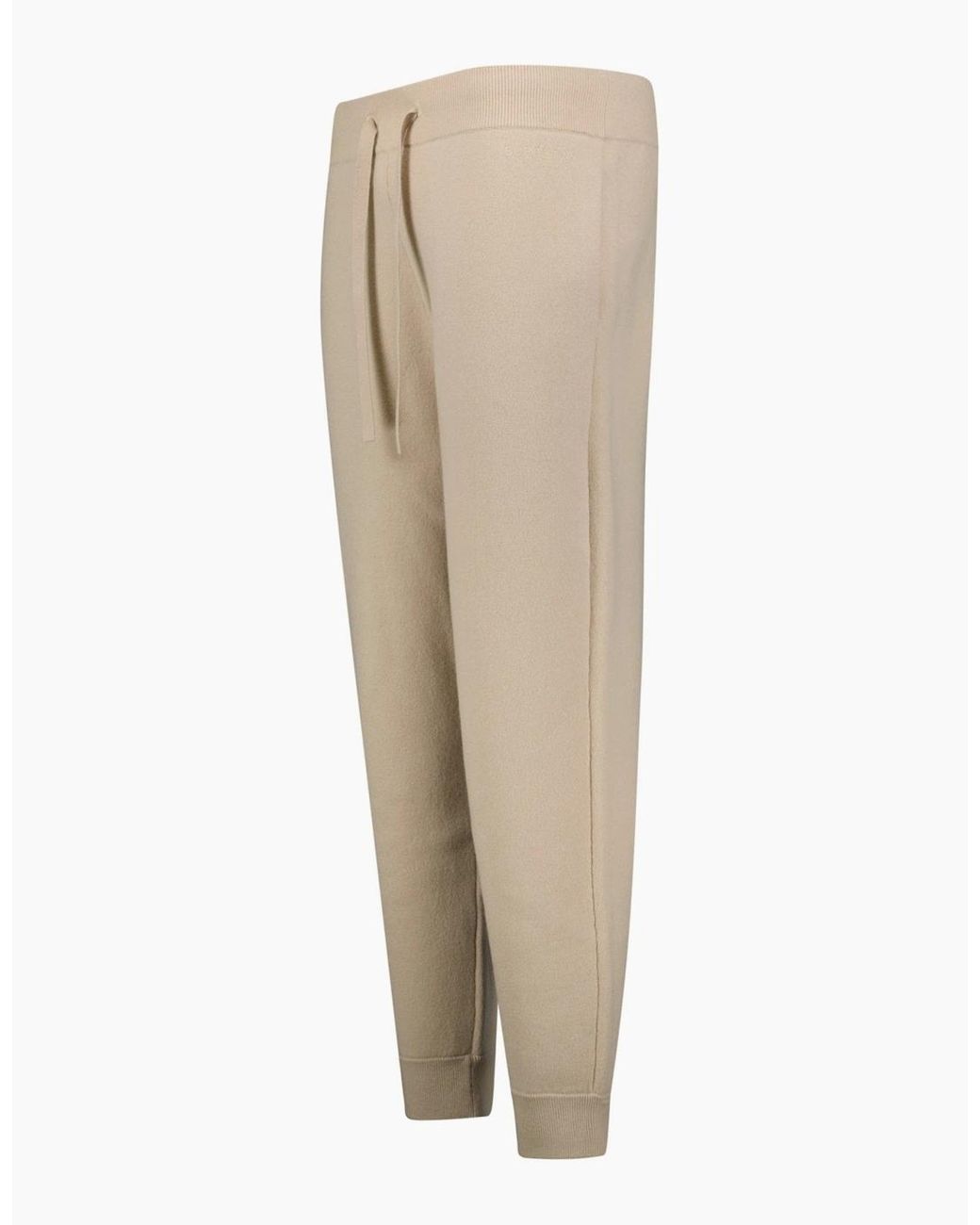 Burberry Natural 'Hunton' Knitted Cuffed Cashmere Sweatpants Soft Fawn for men