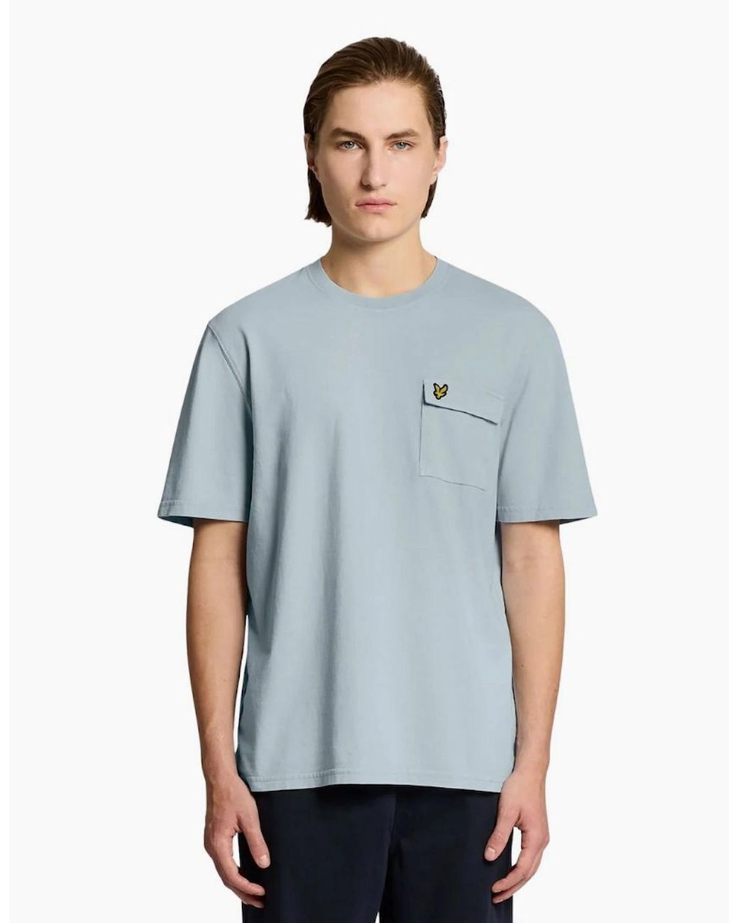 Lyle & Scott Blue Lyle & Scott Cargo Pocket Opal T-Shirt for men