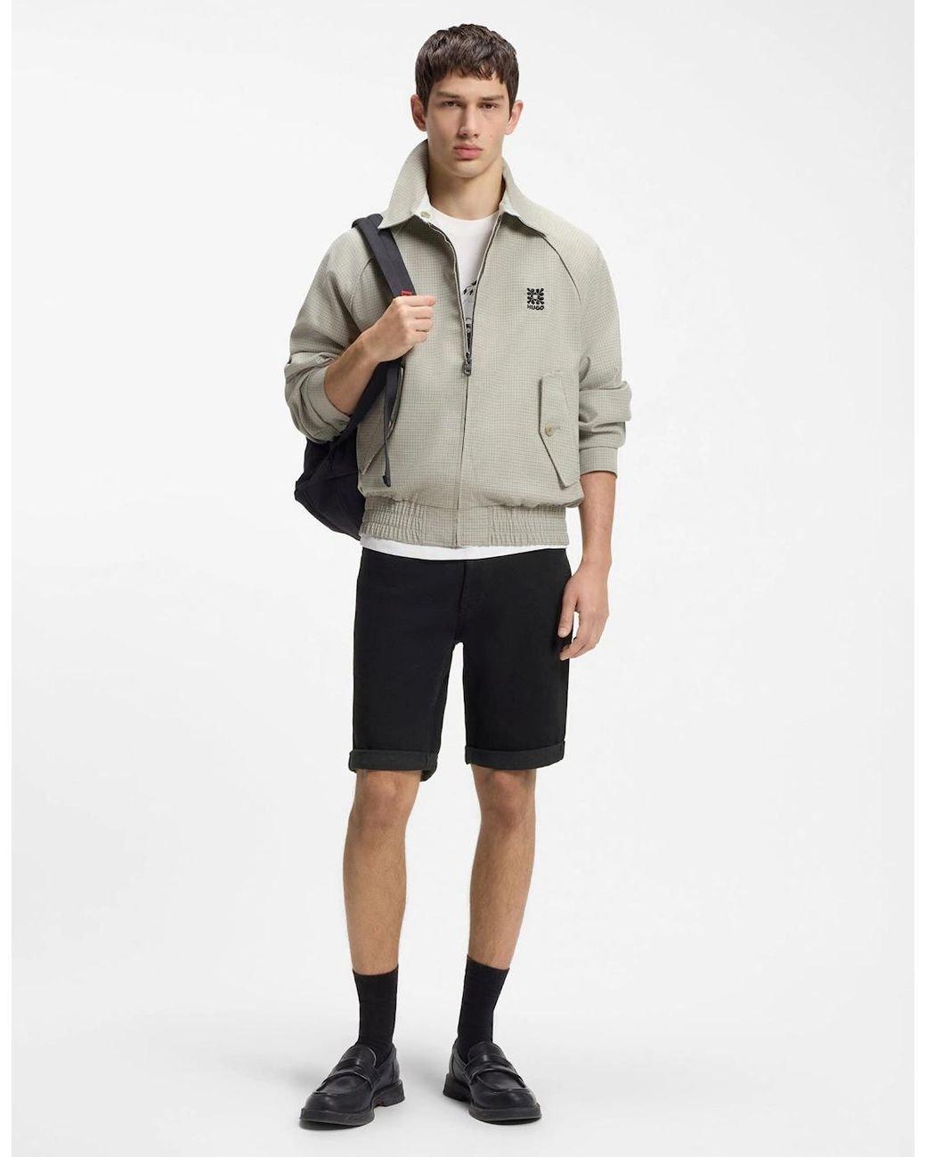 Boss Black Hugo 634 Tapered Fit Denim Shorts for men