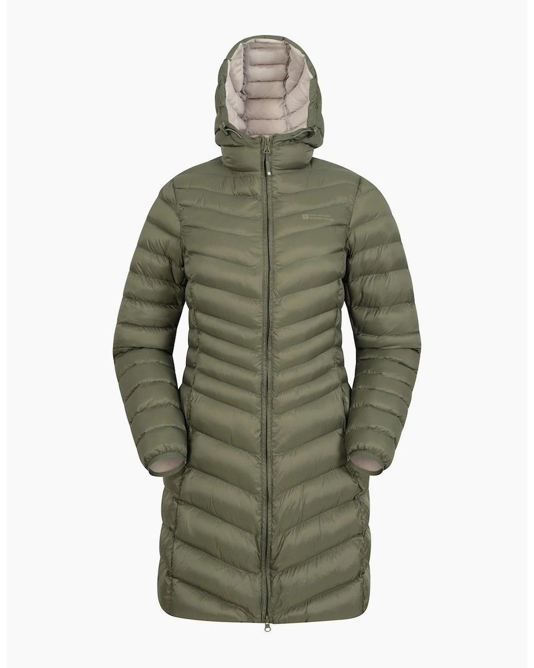 Mountain Warehouse Green Ladies Florence Long Padded Jacket