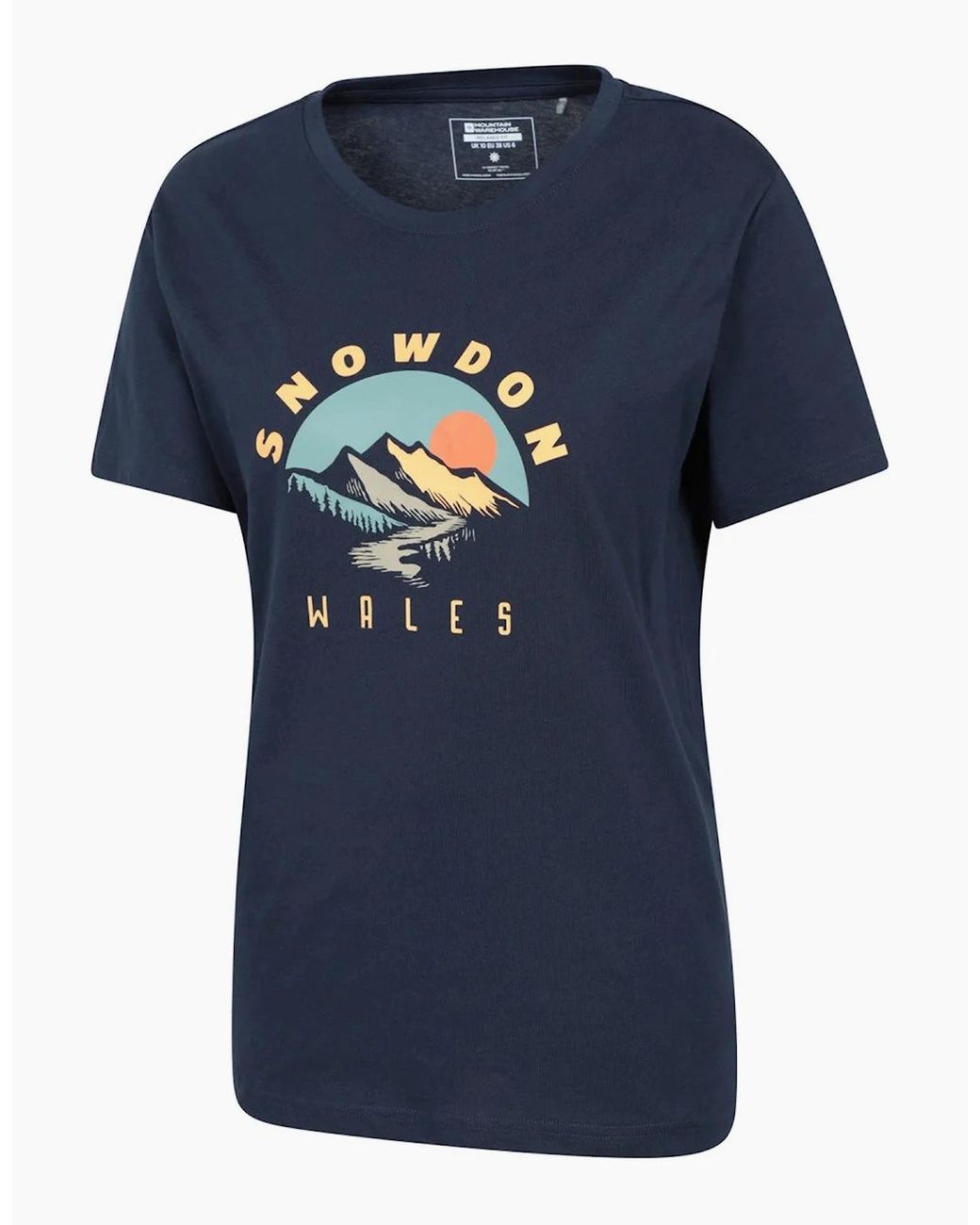 Mountain Warehouse Blue Ladies Snowdon Relaxed Fit Short-Sleeved T-Shirt