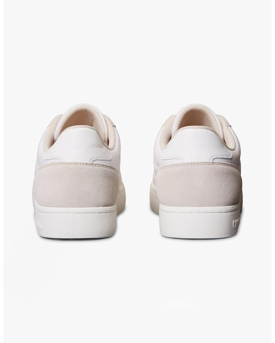 Calvin Klein White Classic Canvas Trainers Bright/Eggshell for men