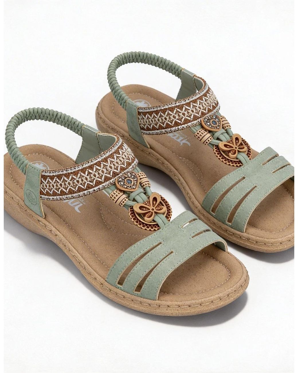 Rieker Metallic 61855 Slingback Sandals